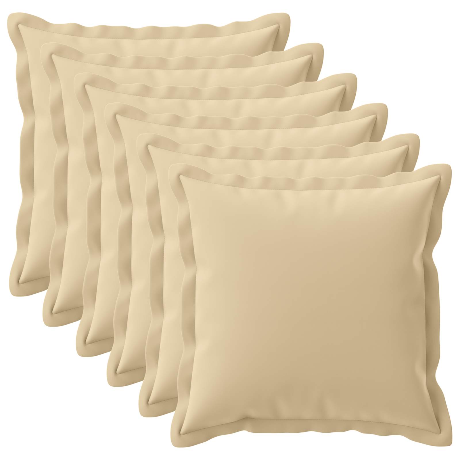 Kissenbezug 6 stk. HOUTEN Beige 80 x 80 cm Polyester