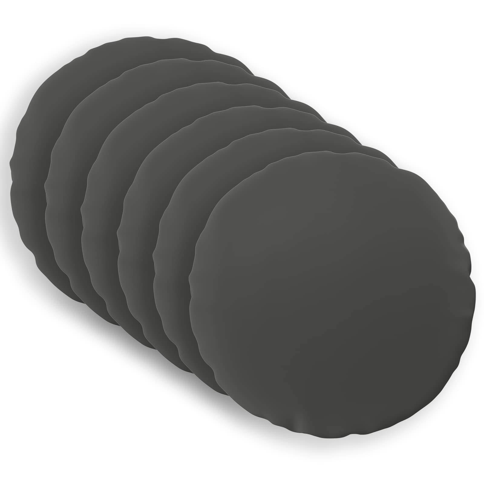 Kissenbezug 6 pcs HEERLEN Anthrazit Ø 40 cm Polyester