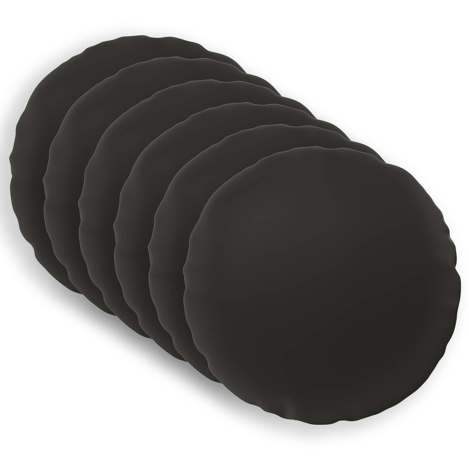 Kissenbezug 6 pcs HEERLEN Schwarz Ø 50 cm Polyester