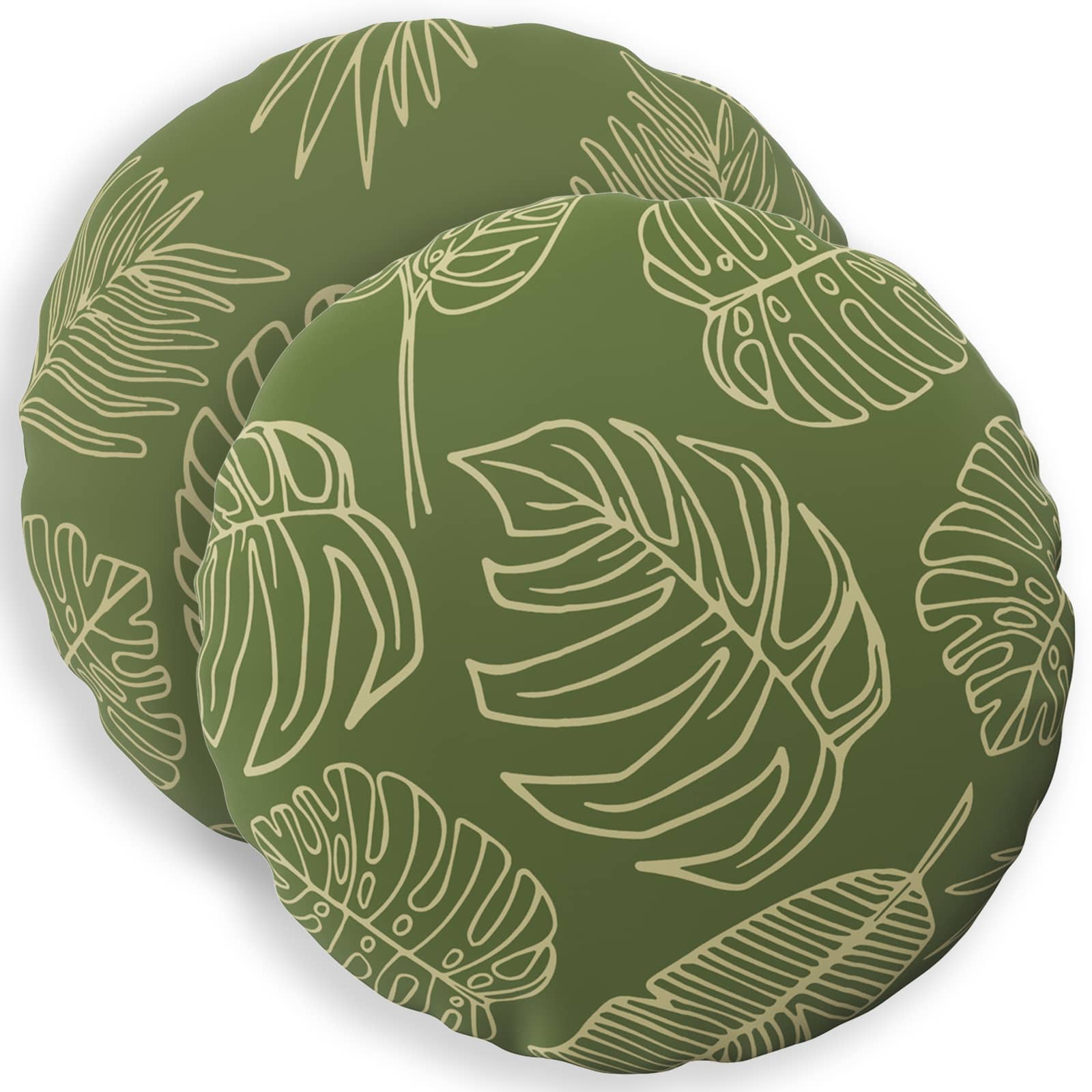 Kissenbezug 2 pcs HEERLEN Blattdesign Ø 50 cm Polyester