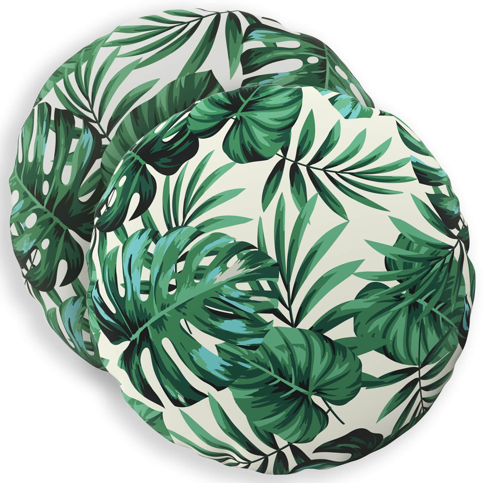 Kissenbezug 2 pcs HEERLEN Blattmuster Ø 50 cm Polyester