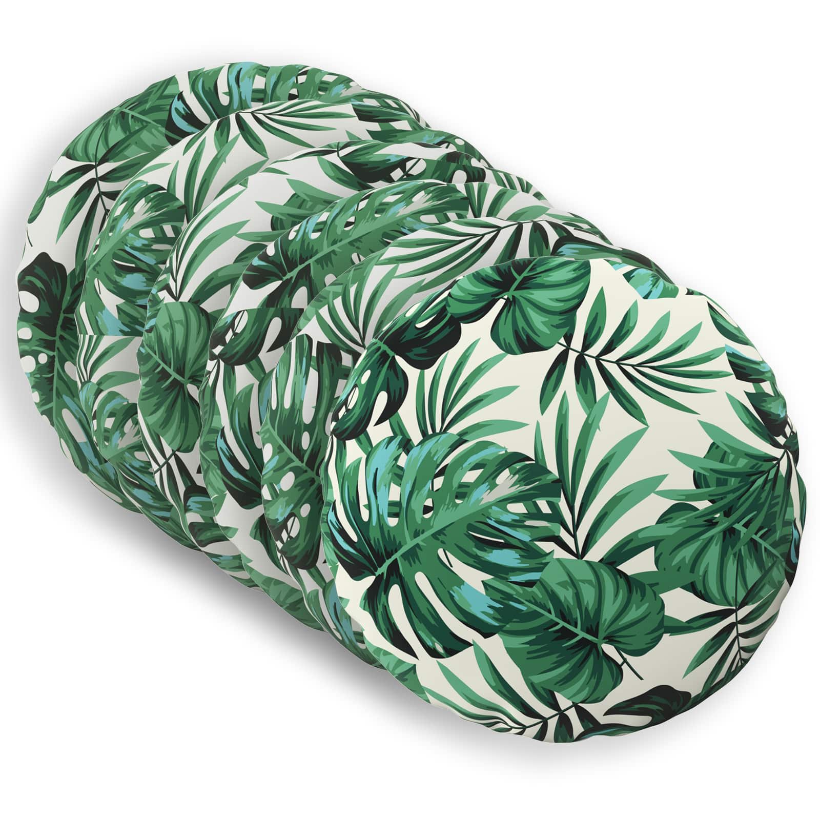 Kissenbezug 6 pcs HEERLEN Blattmuster Ø 50 cm Polyester