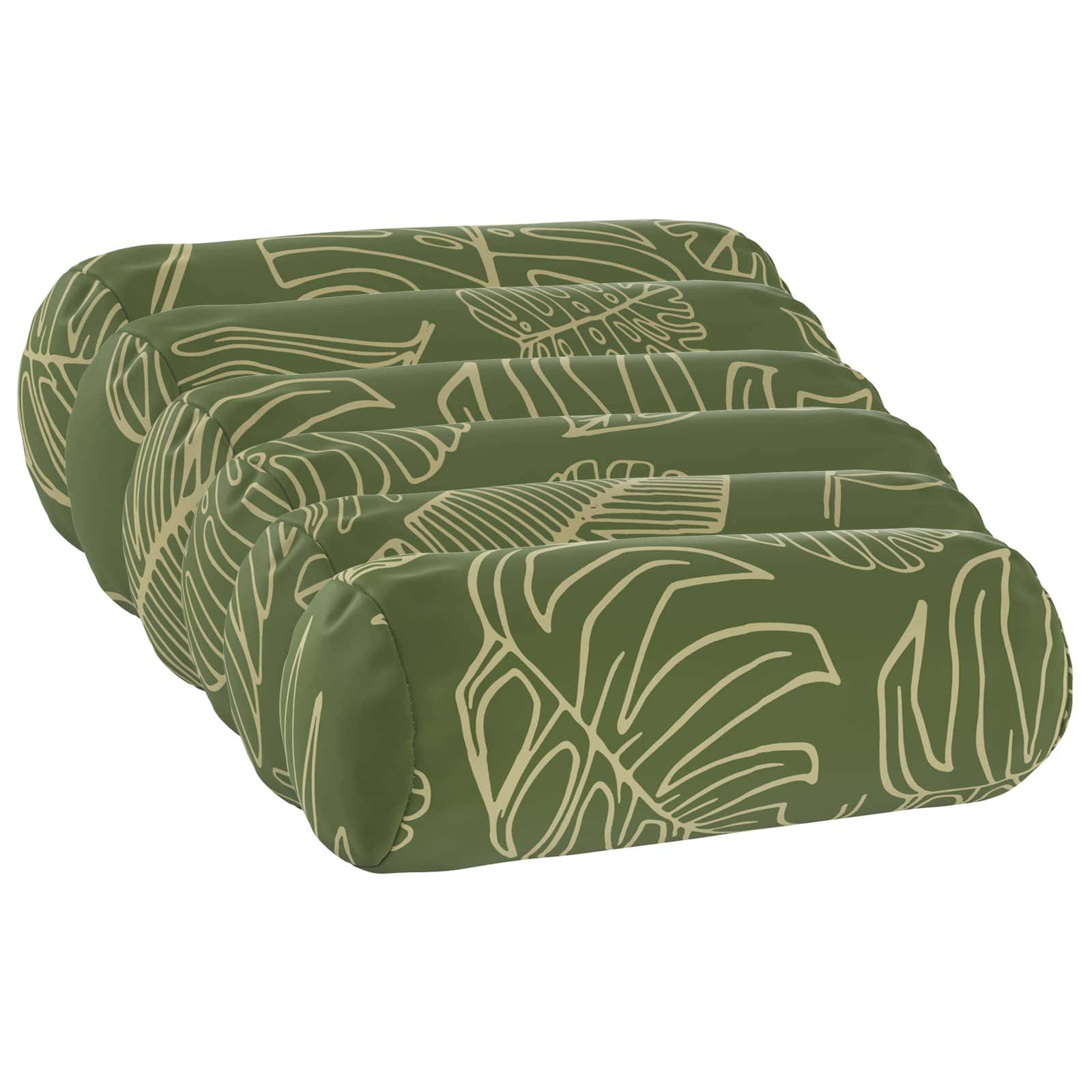 Kissenbezug 6 pcs HEERLEN Blattdesign Ø 15 x 40 cm Polyester