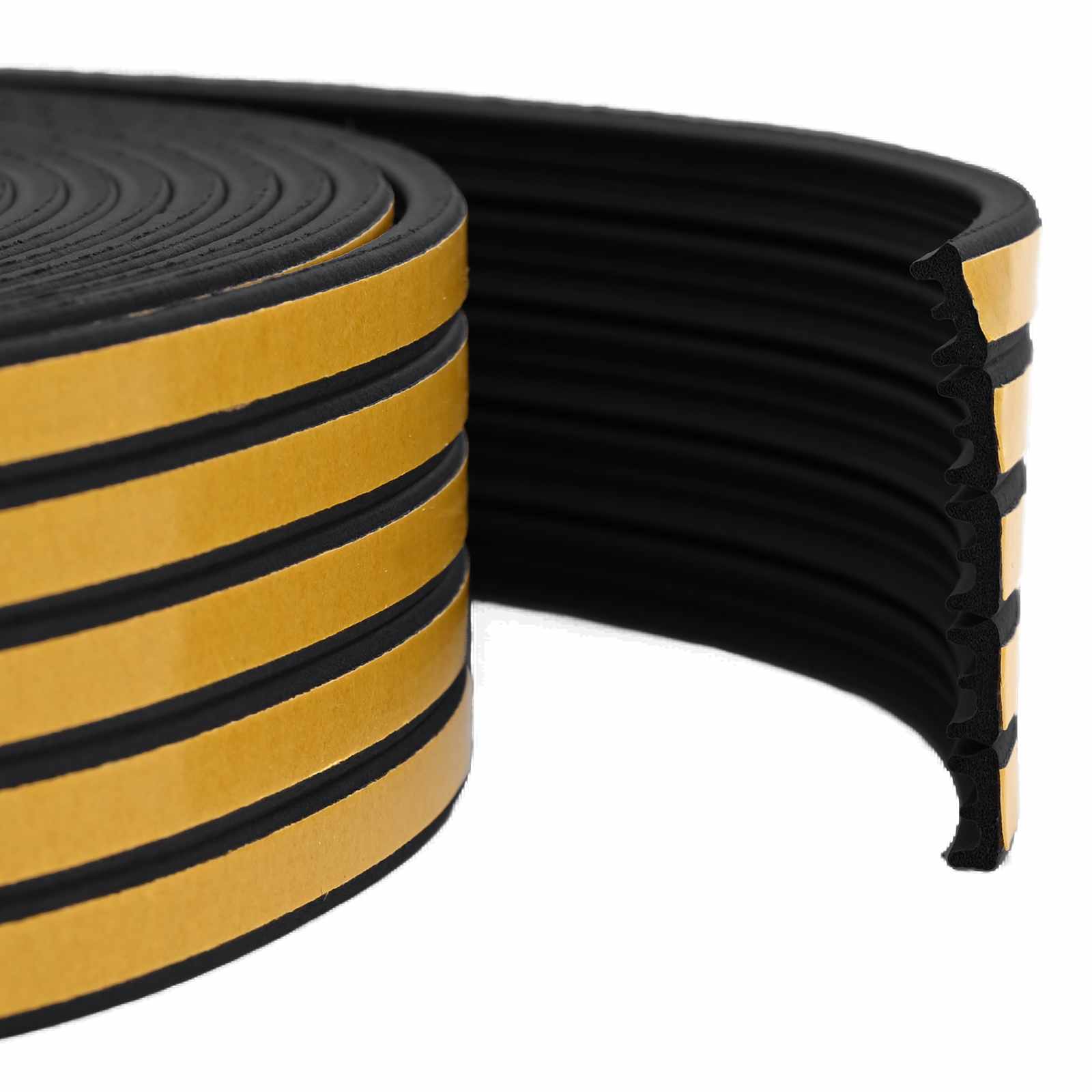 Selbstklebende Fensterdichtung Schwarz 9 x 4 mm 12 m