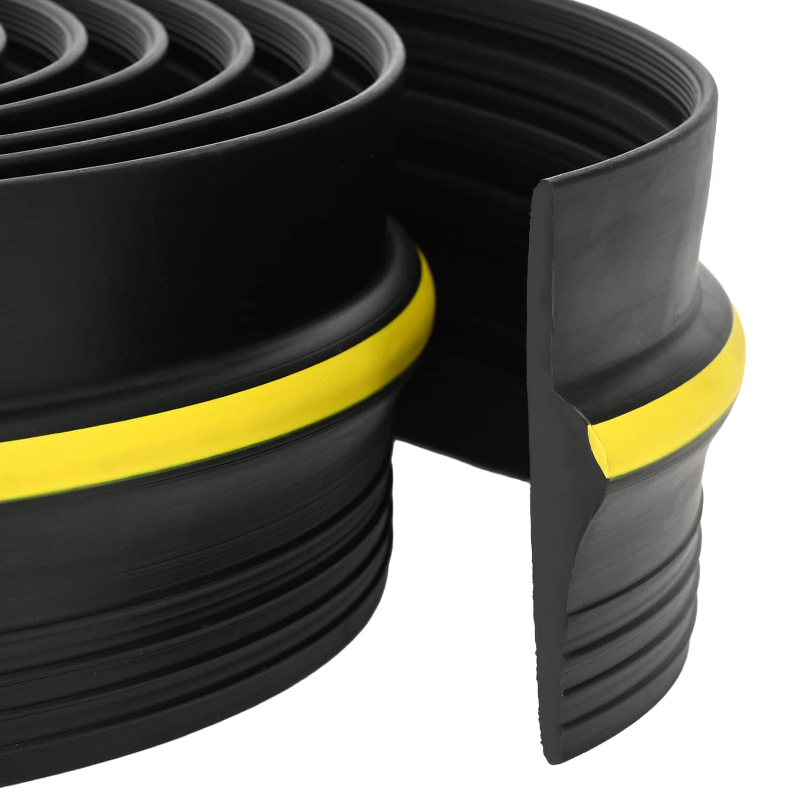 Bodenabdichtung für die Garage Schwarz und Gelb 12 x 90 mm 6 m