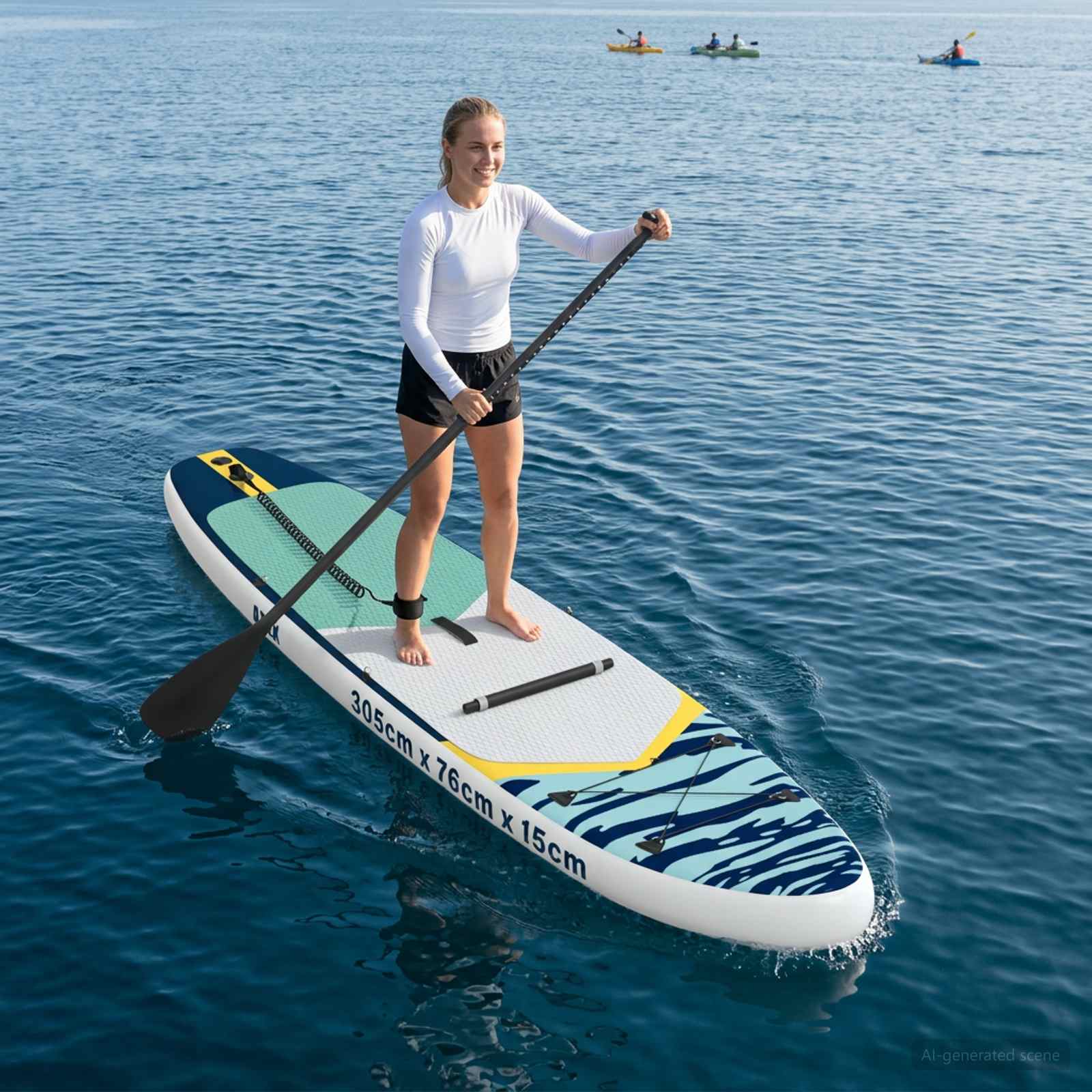 SUP Board mit Sitz 2-in-1 APEX 305 x 76 x 15 cm Blau