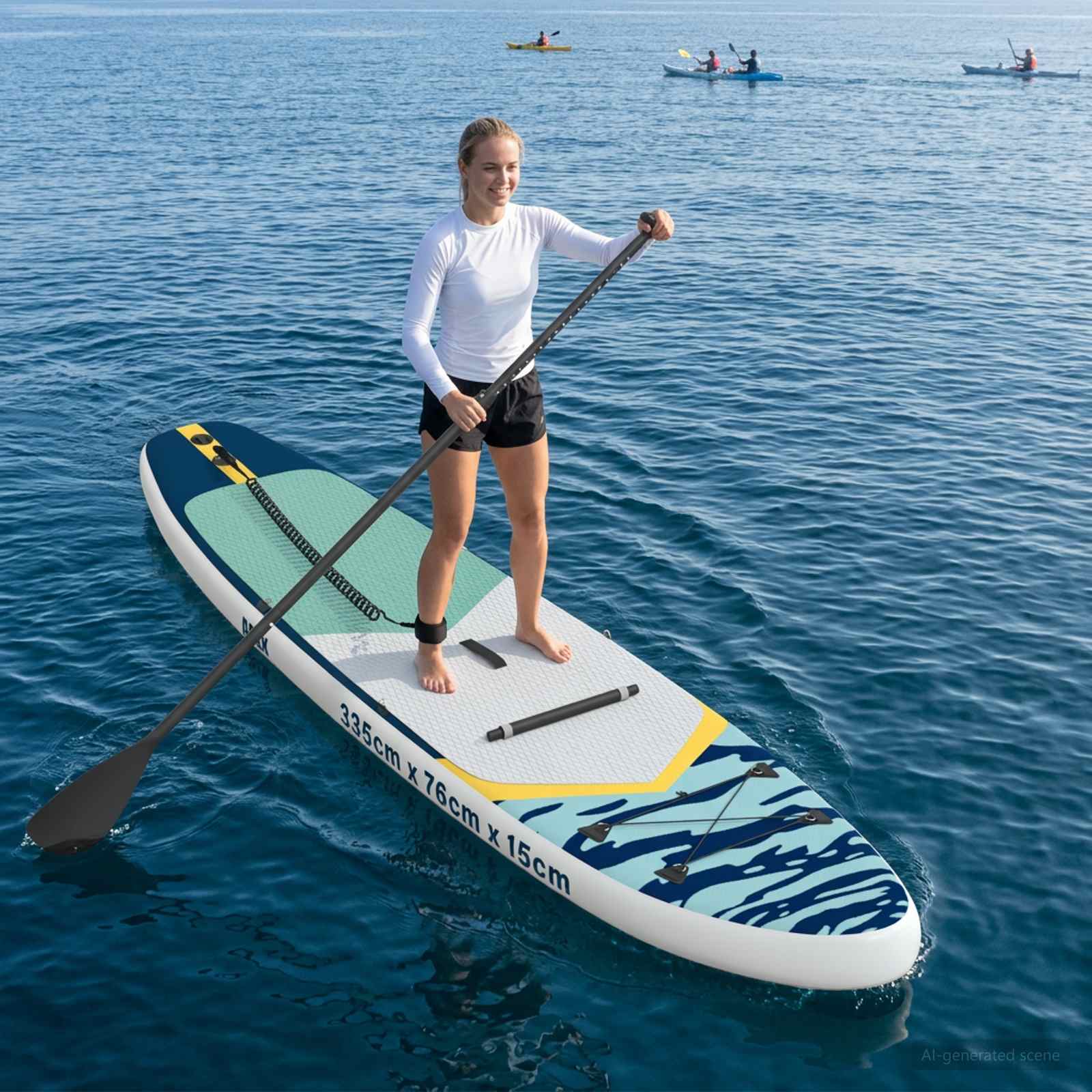 SUP Board mit Sitz 2-in-1 APEX 335 x 76 x 15 cm Blau