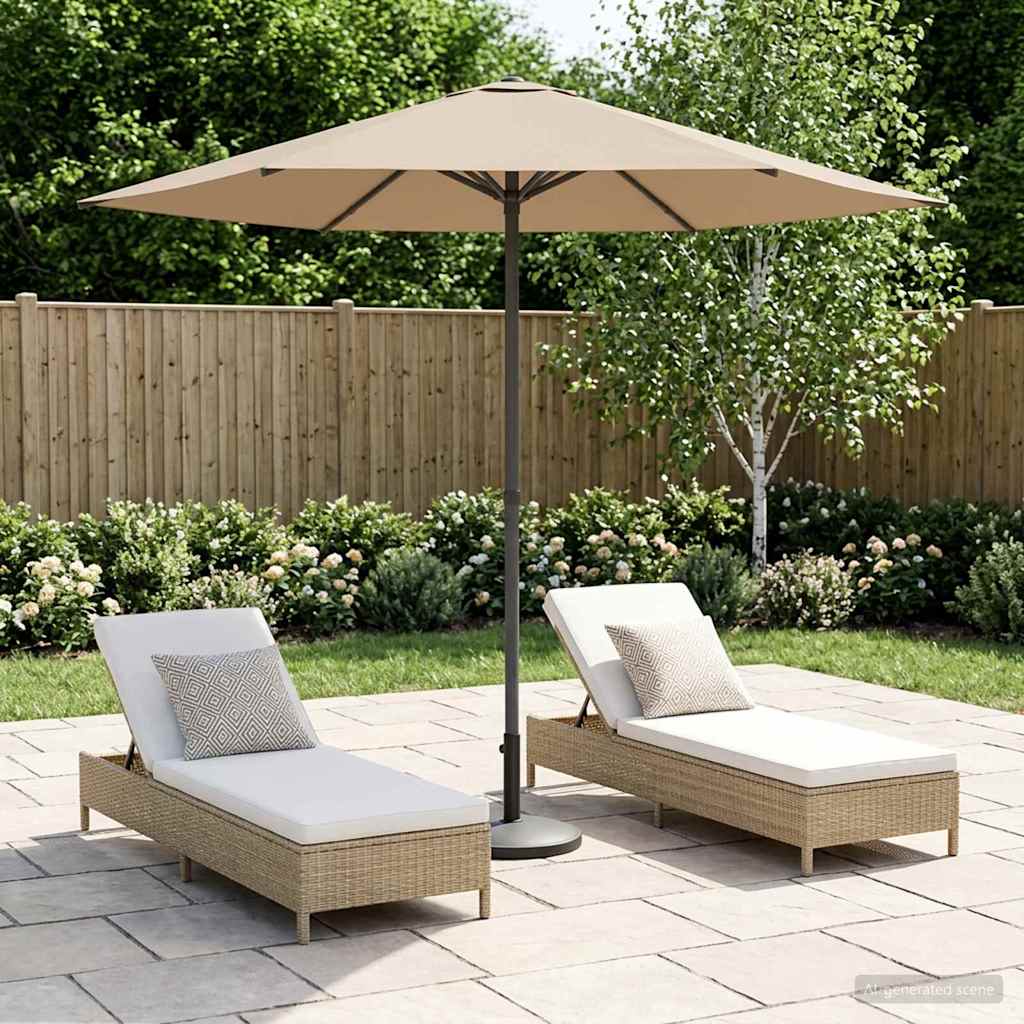 Gartensonnenschirm 230 x 230 cm Polyester Rechteckig Taupe