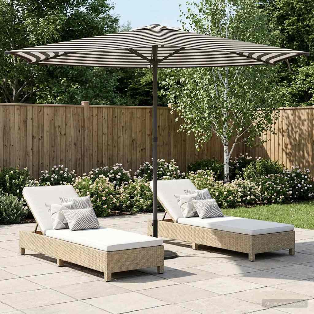 Gartensonnenschirm 270 x 270 cm Polyester Rechtwinklig
