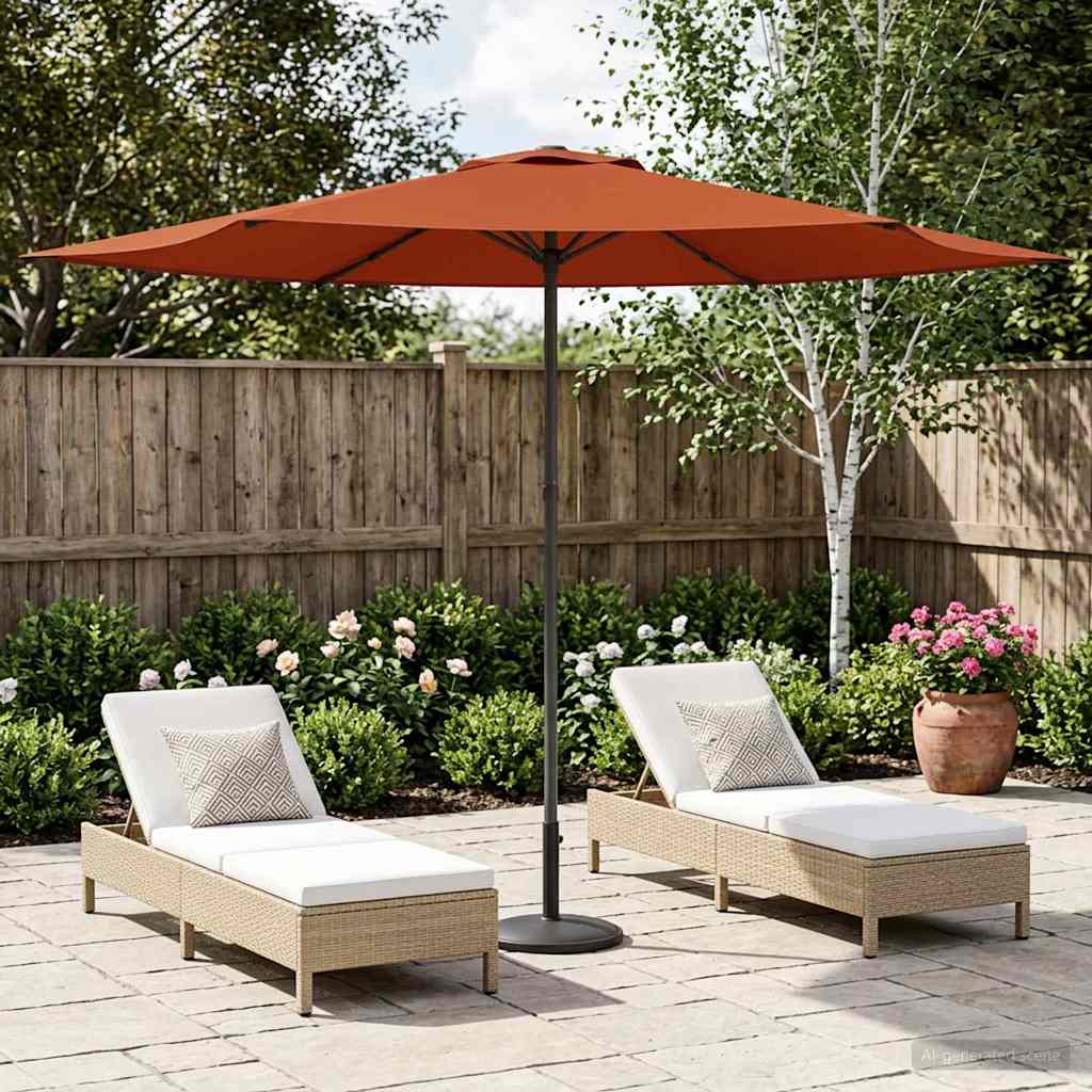 Gartensonnenschirm 300 x 300 cm Polyester Rechtwinklig