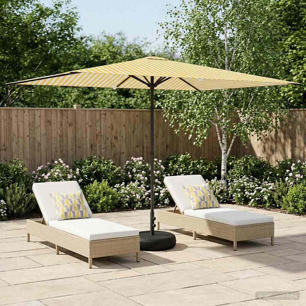 Garten-Schirm mit Fuß 200 x 300 cm Polyester Rechtwinklig