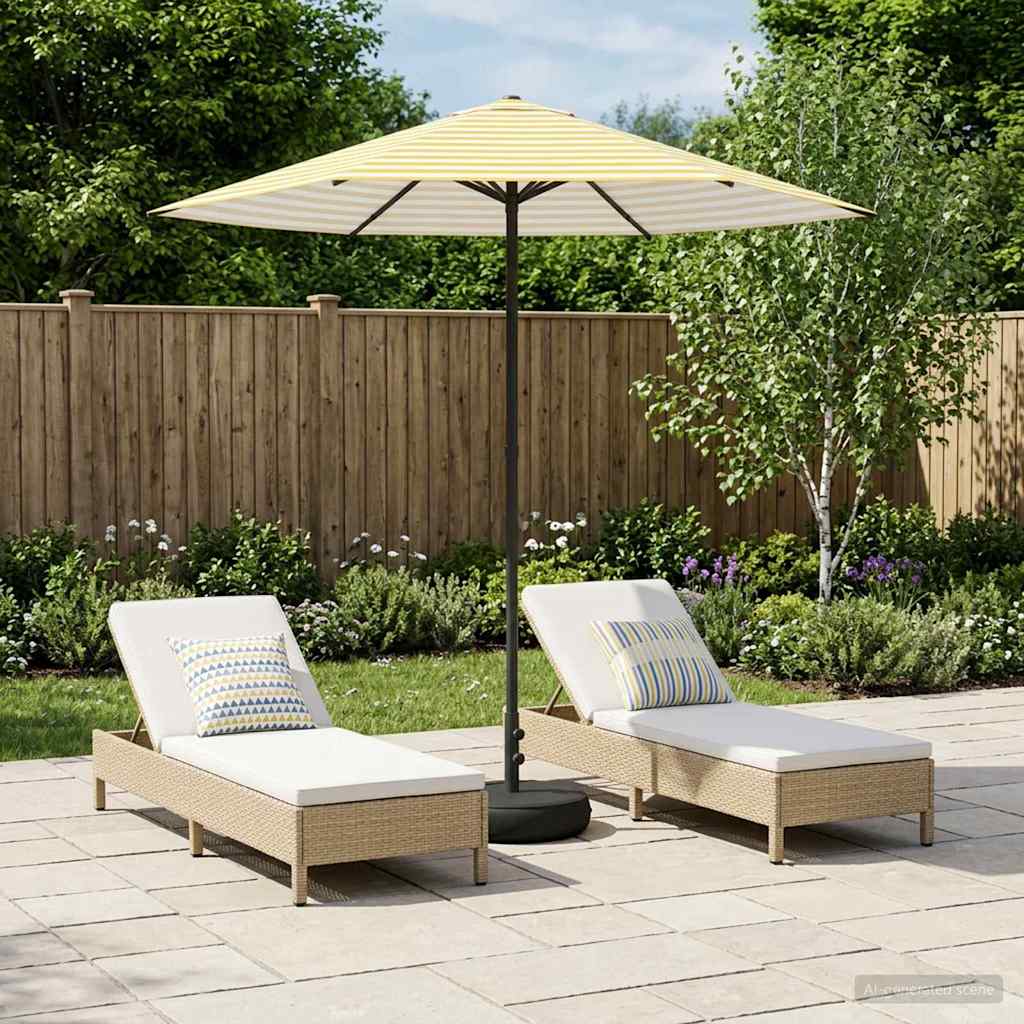 Garten-Schirm mit Fuß 230 x 230 cm Polyester Rechtwinklig