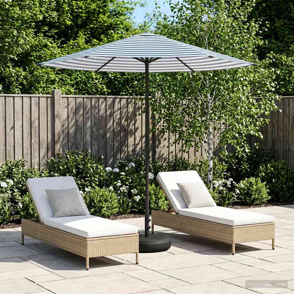 Garten-Schirm mit Fuß 230 x 230 cm Polyester Rechtwinklig