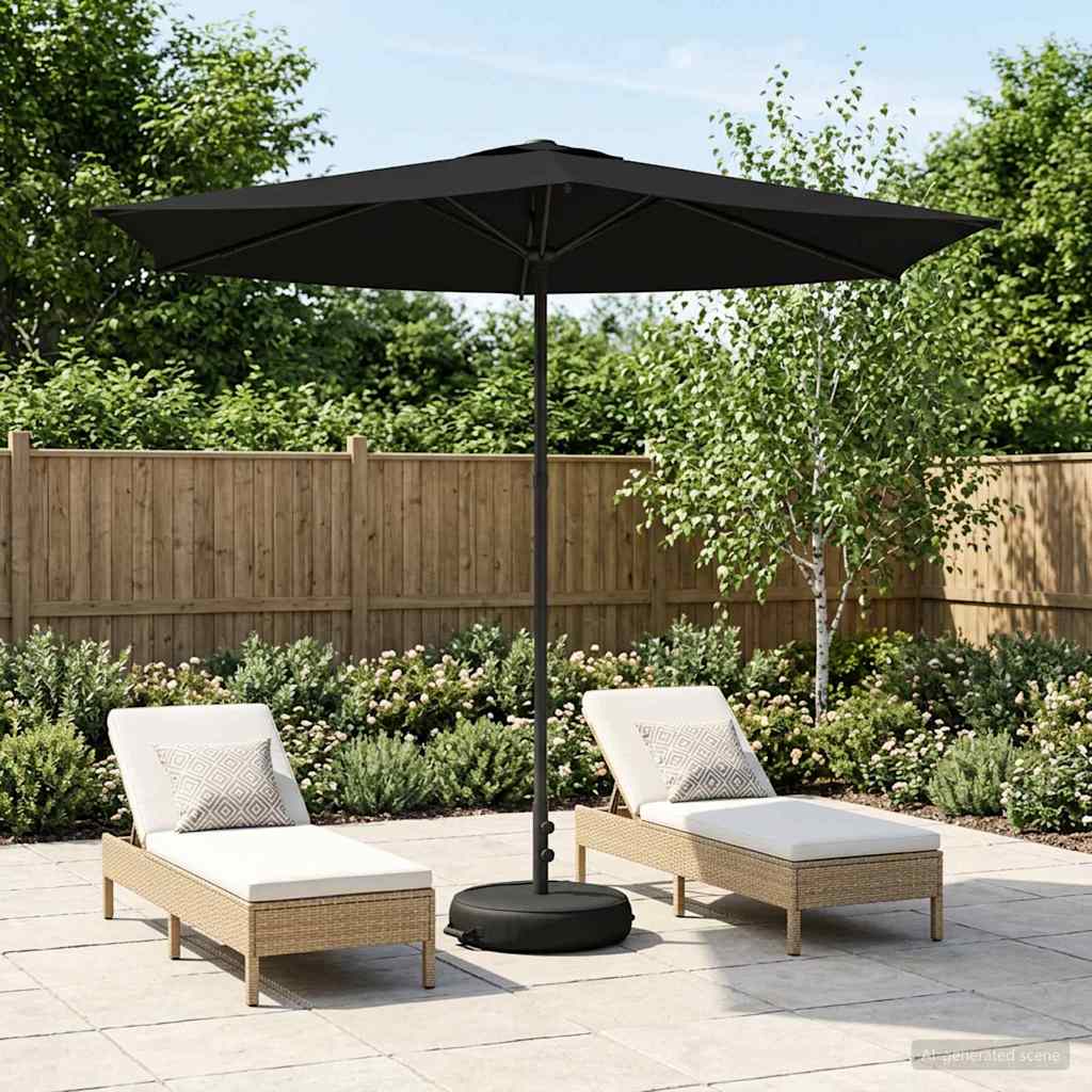 Garten-Schirm mit Fuß 270 x 270 cm Polyester Rechtwinklig