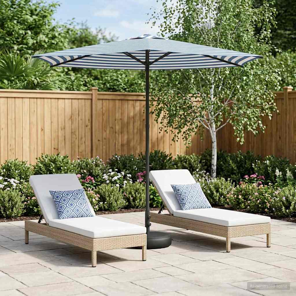 Garten-Schirm mit Fuß 270 x 270 cm Polyester Rechtwinklig