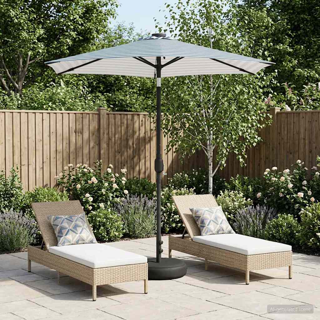 Gartenparasol mit LED-Lichtern und Sockel 230 x 230 cm