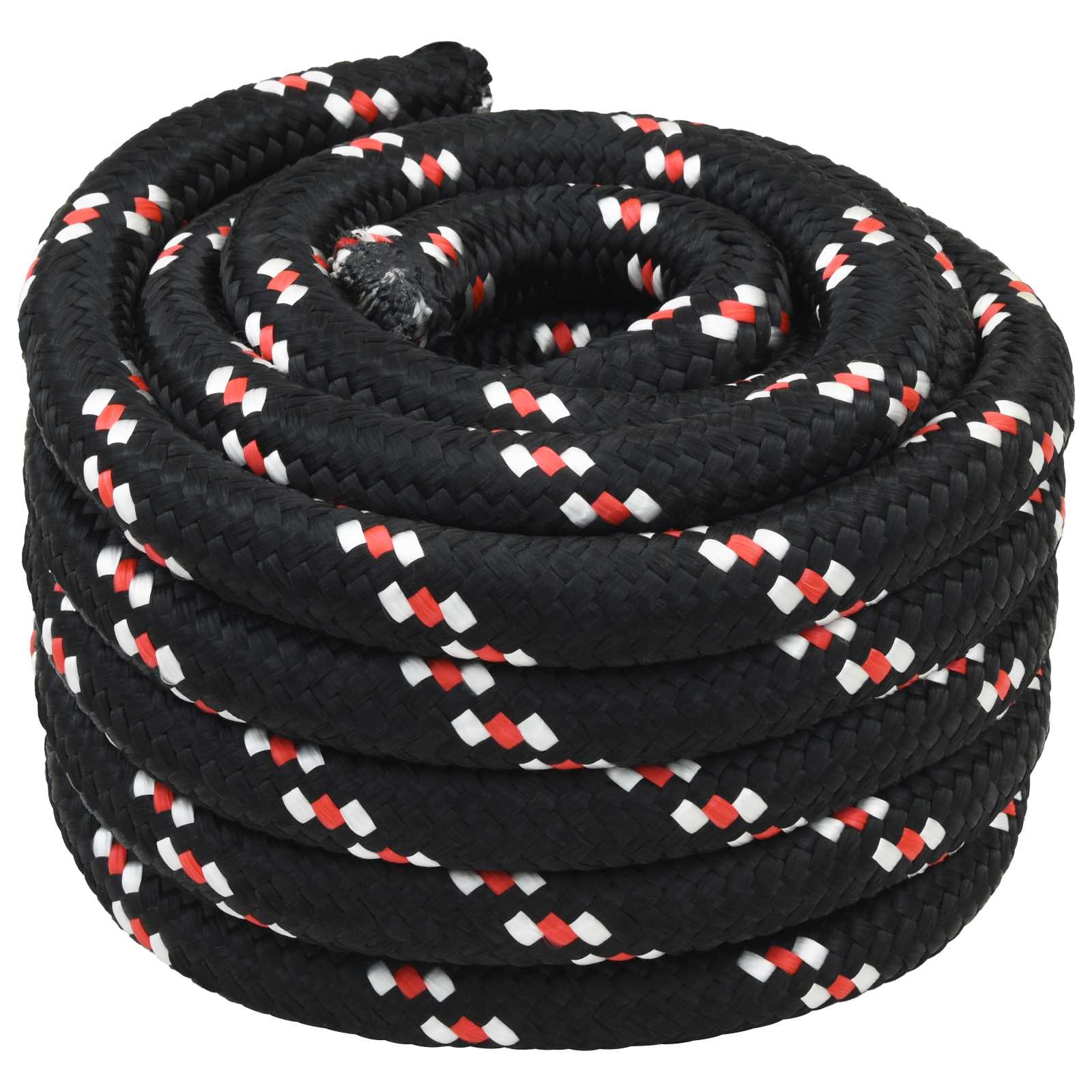 Bootsseil 4 mm 5 m Schwarz und Rot