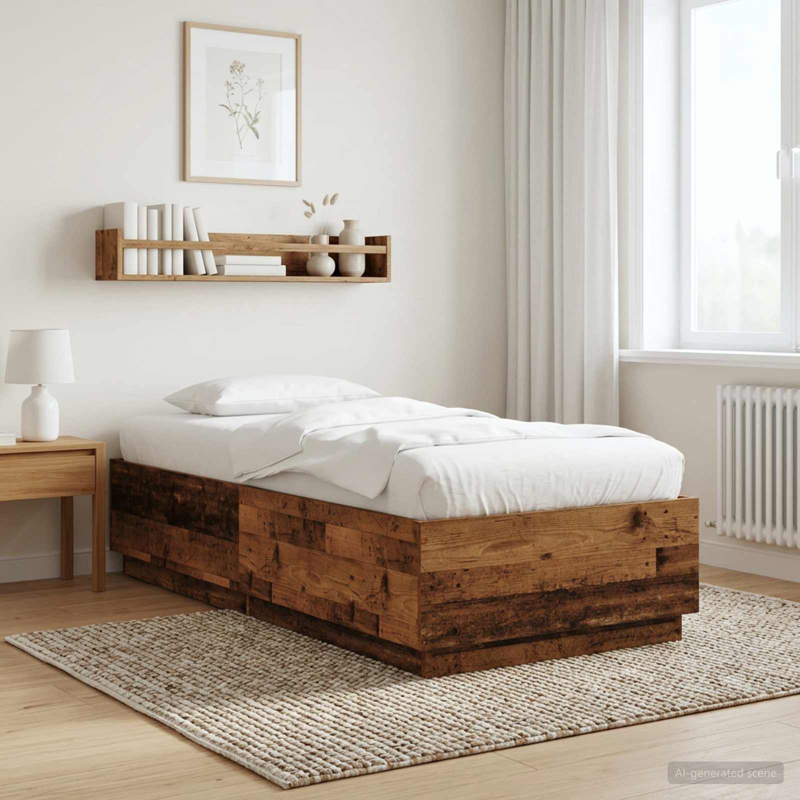 Bettrahmen Altholz 80 x 200 cm Holzwerkstoff