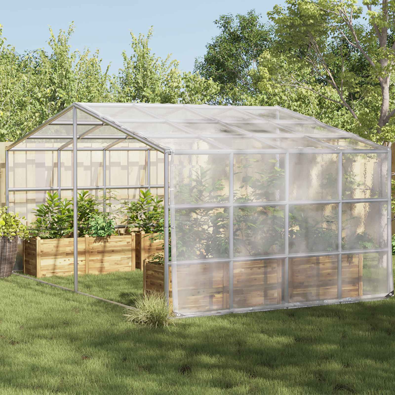 Pflanzenabdeckung Transparent 4 x 5 m PE