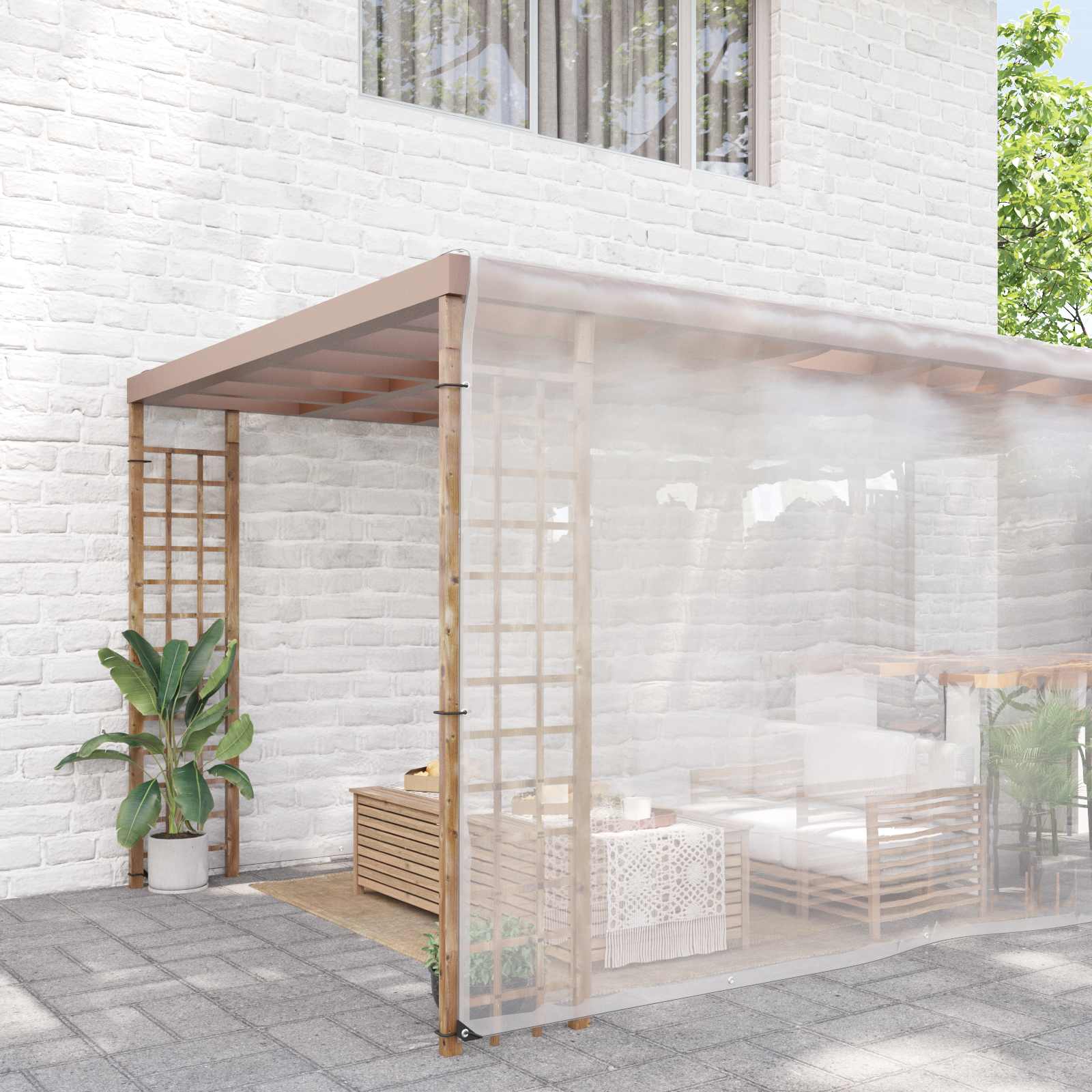 Pflanzenabdeckung Transparent 10 x 10 m PE