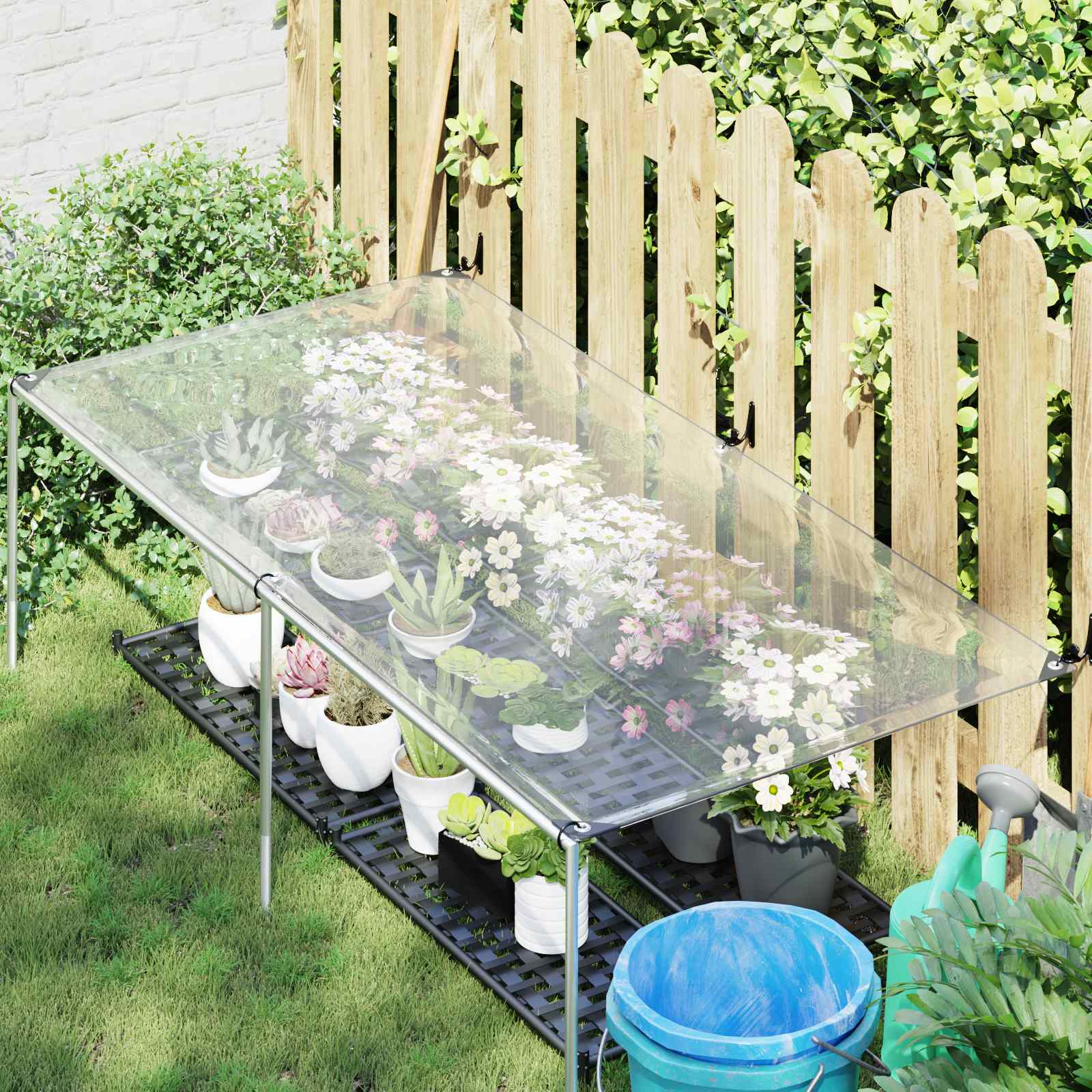 Pflanzenabdeckung Transparent 2.5 x 1,5 m PE