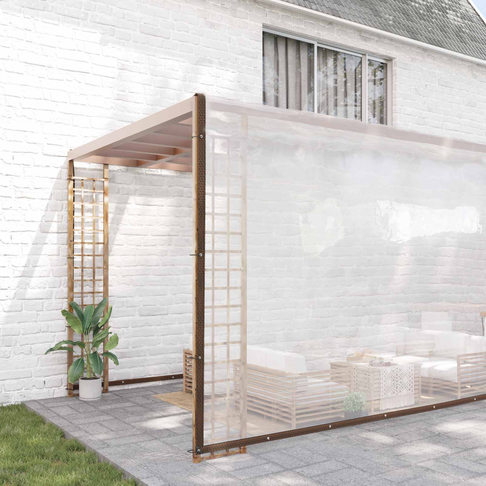 Pflanzenabdeckung Transparent 8 x 12 m PE