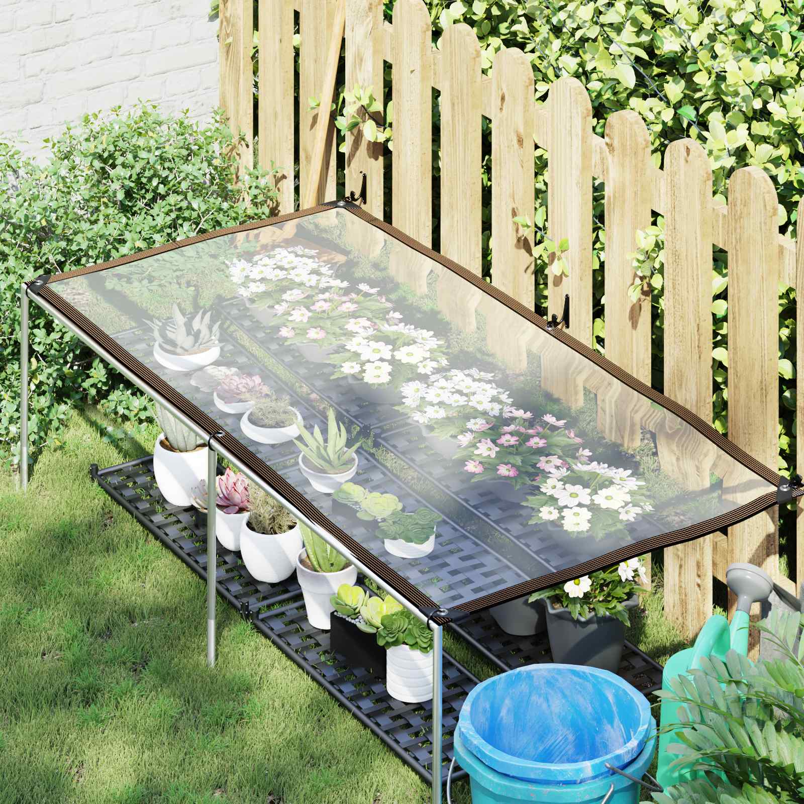 Pflanzenabdeckung Transparent 2,5 x 1 m PE