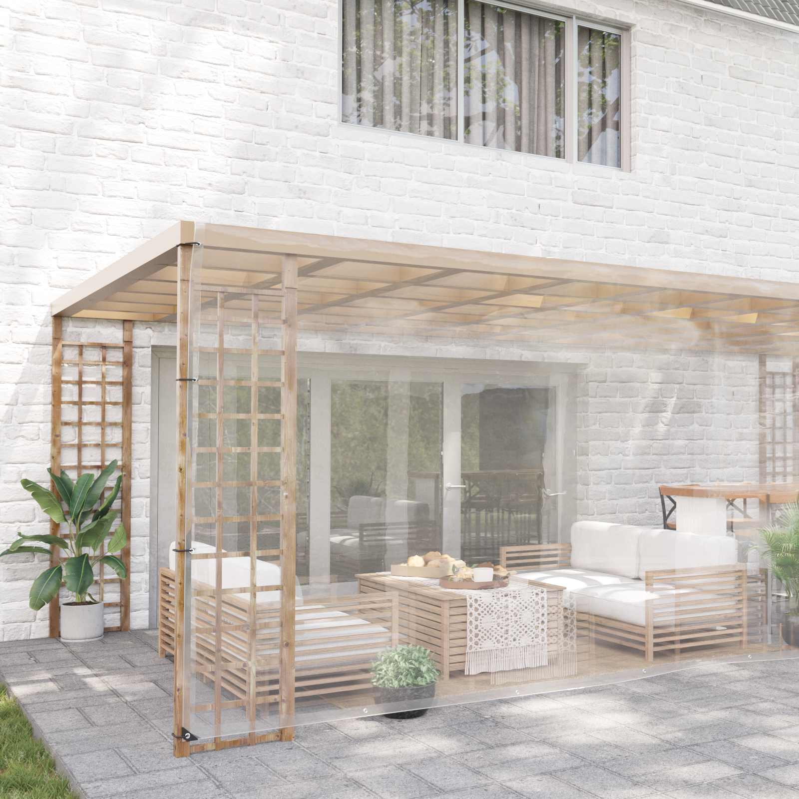 Pflanzenabdeckung Transparent 6 x 10 m PVC
