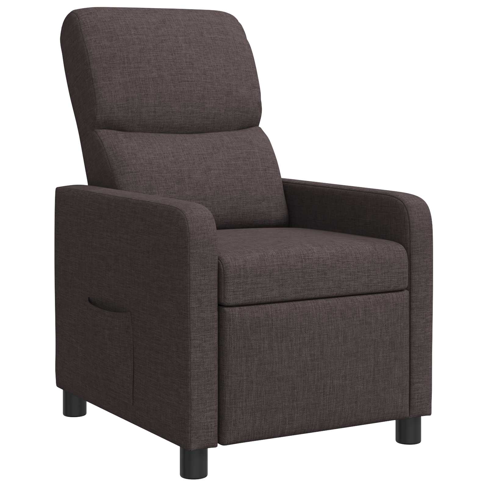 Liegesessel Dunkelbraun Stoff