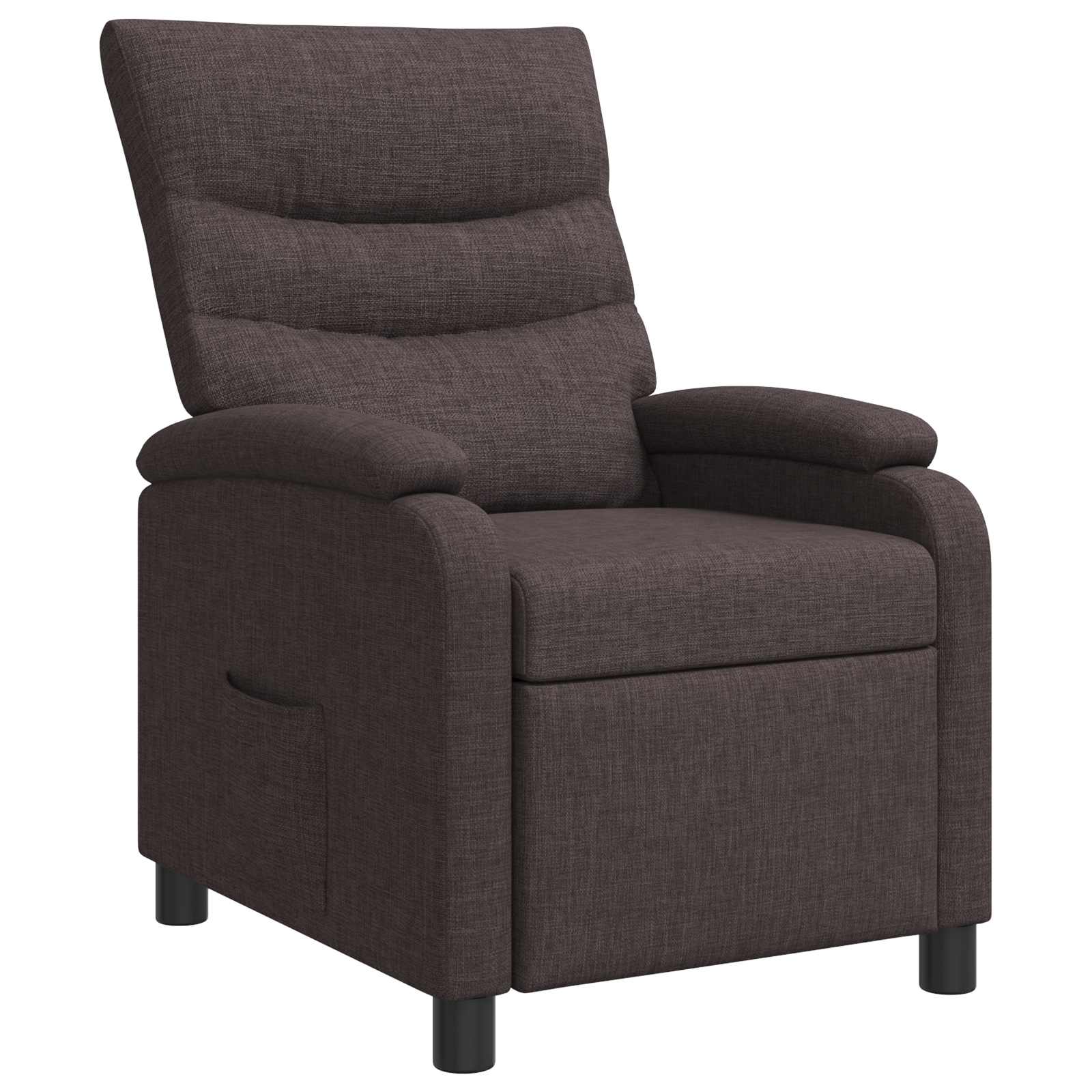 Liegesessel Dunkelbraun Stoff