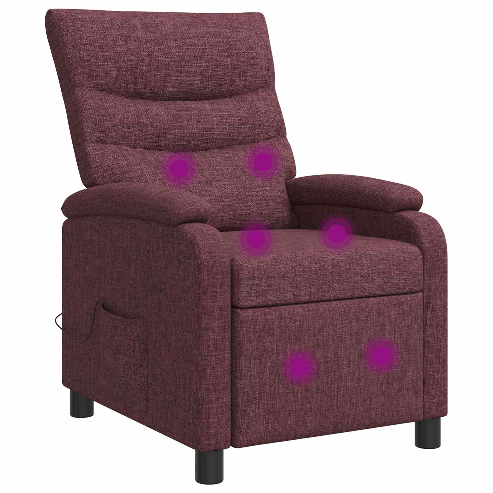 Massage Relaxsessel Lila Stoff