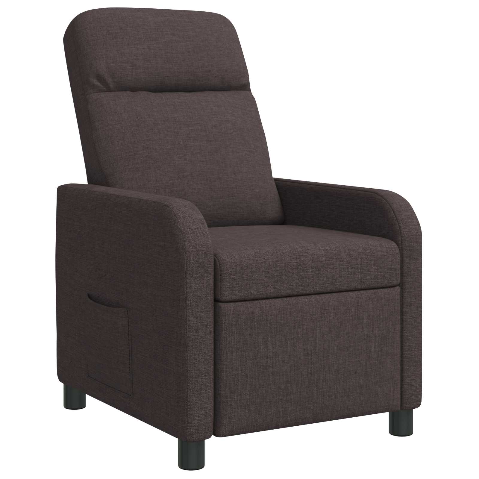 Liegesessel Dunkelbraun Stoff