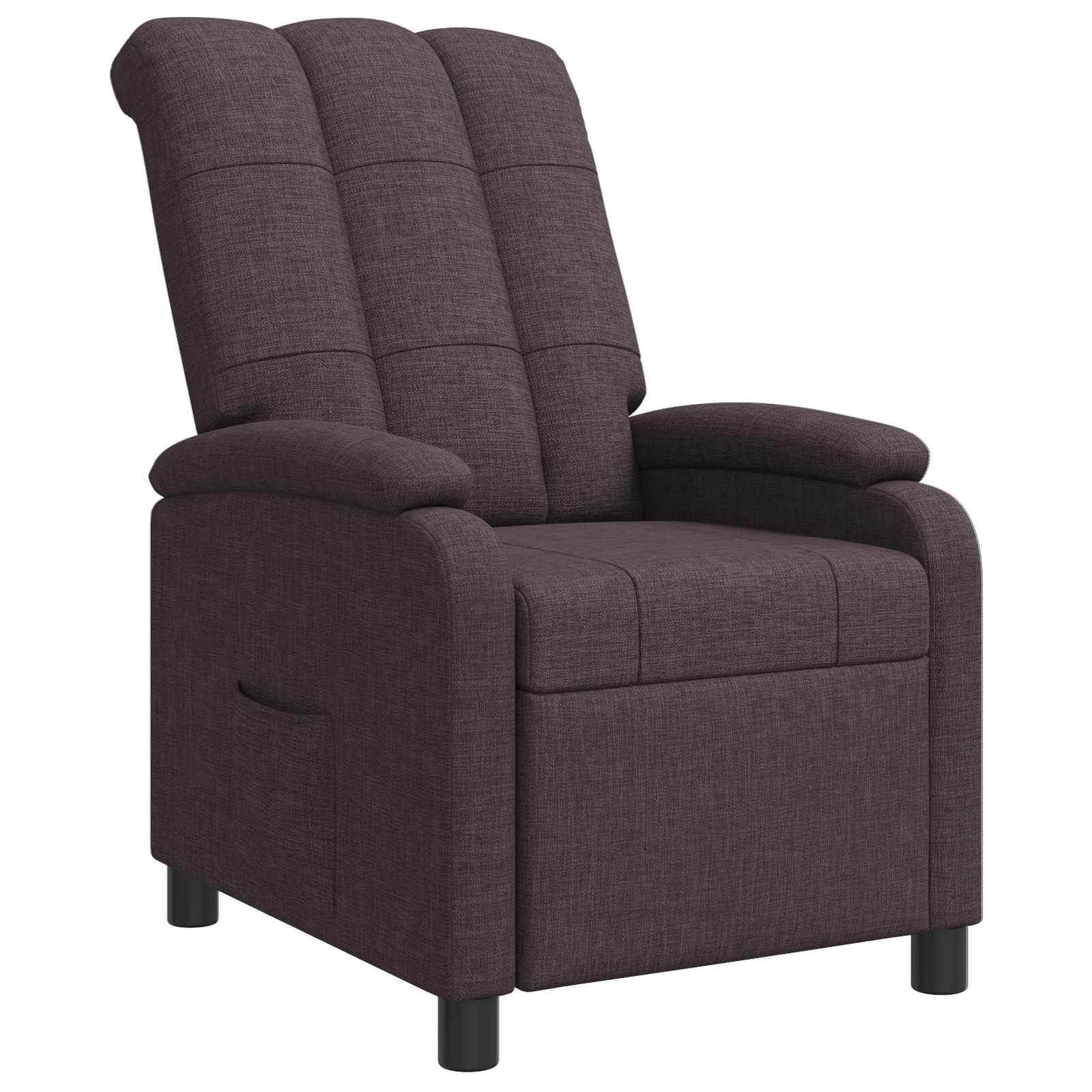 Liegesessel Dunkelbraun Stoff
