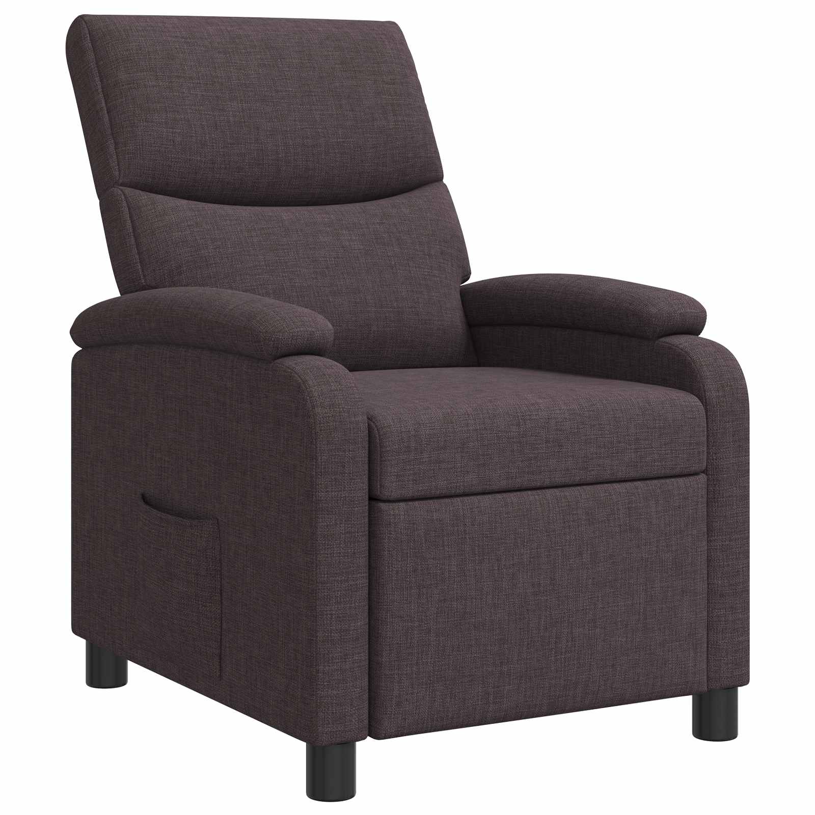 Liegesessel Dunkelbraun Stoff