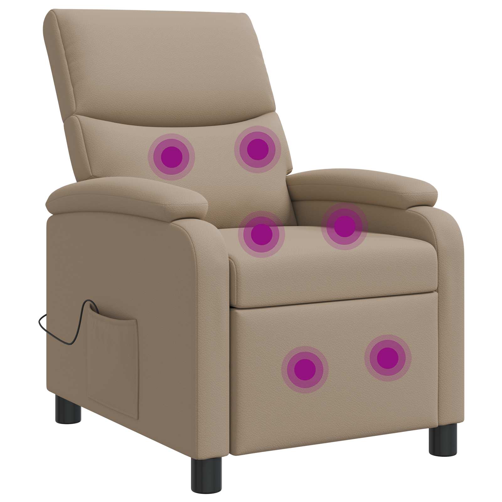 Massage Relaxsessel Cappuccino Kunstleder