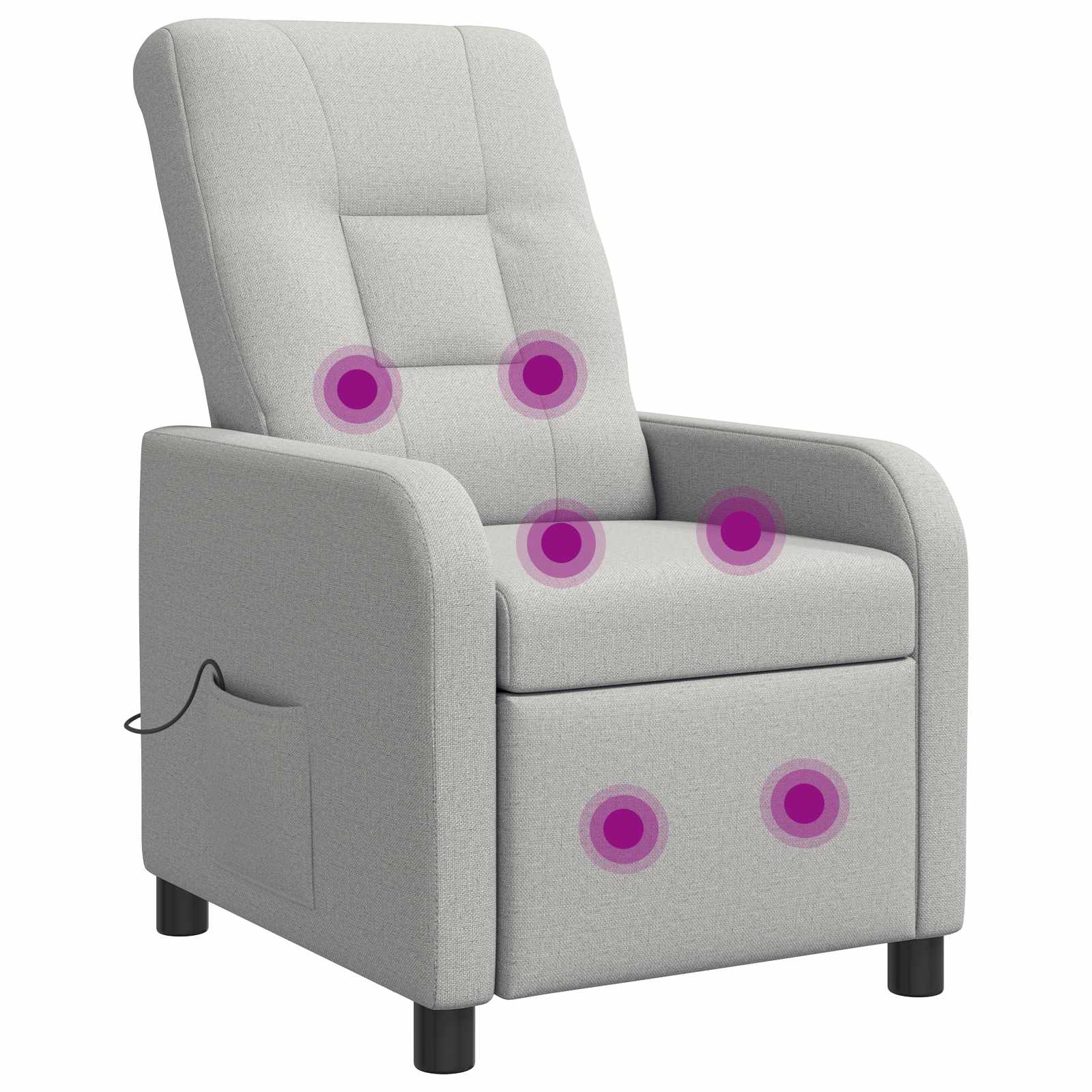 Massage Relaxsessel Wolkengrau Stoff