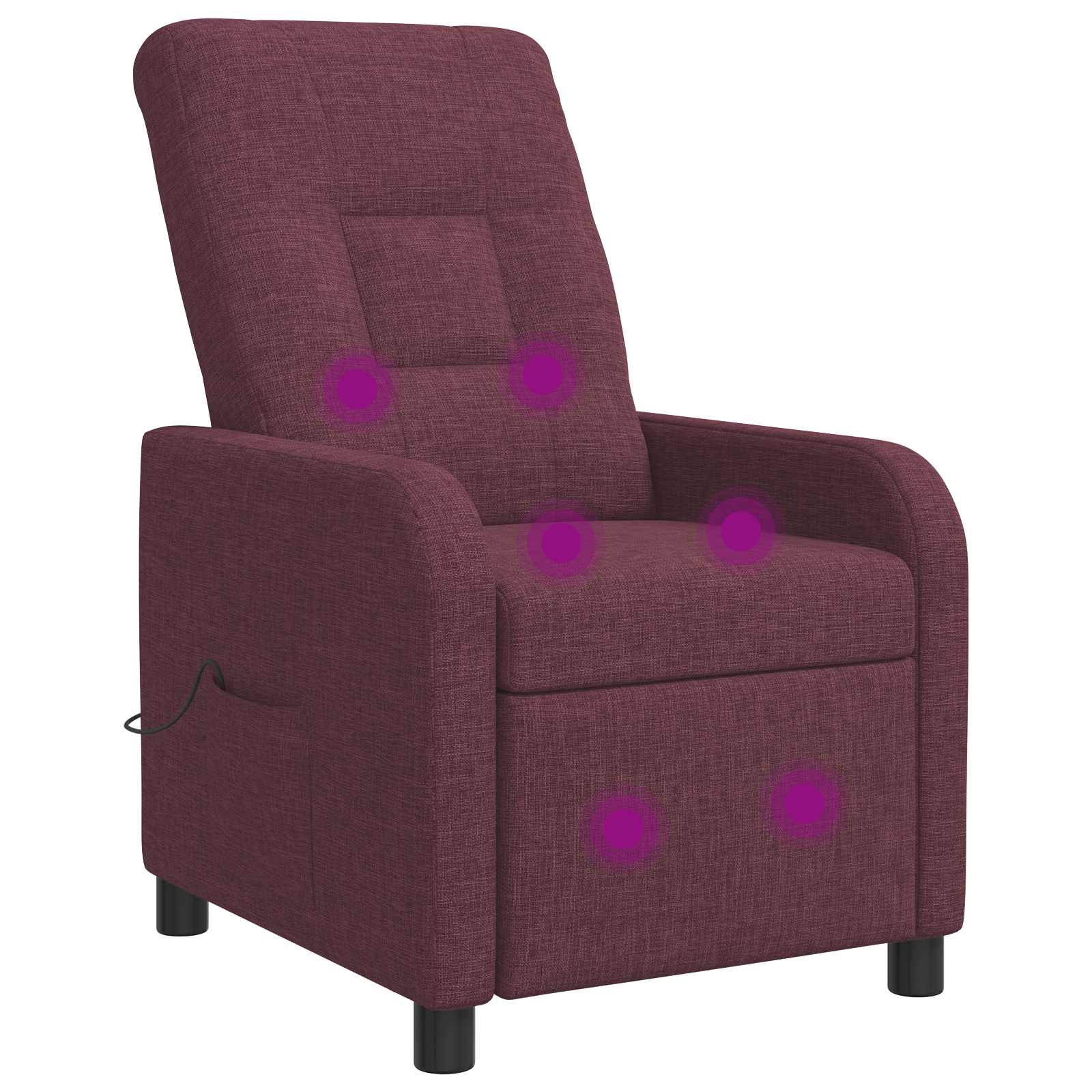 Massage Relaxsessel Lila Stoff