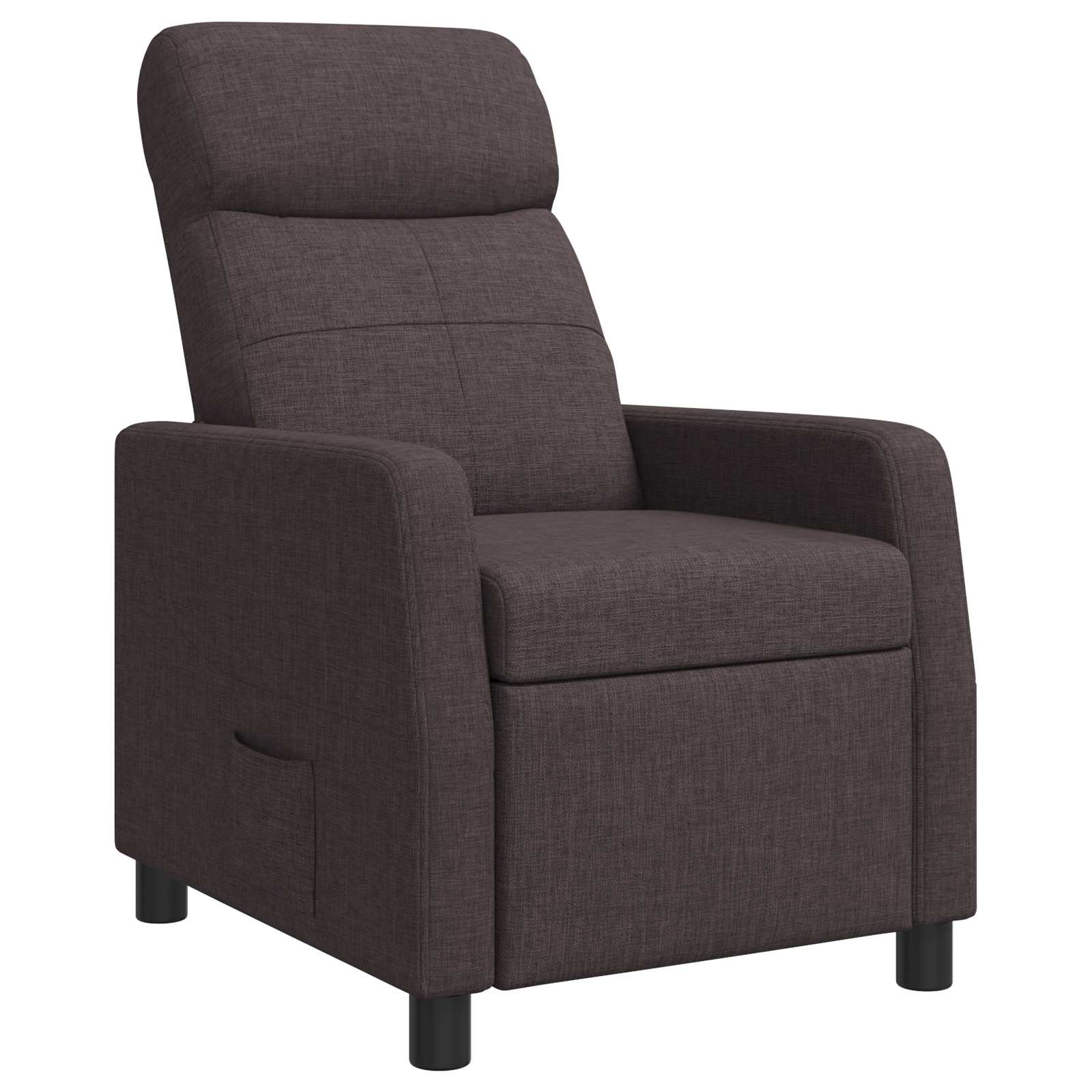 Liegesessel Dunkelbraun Stoff