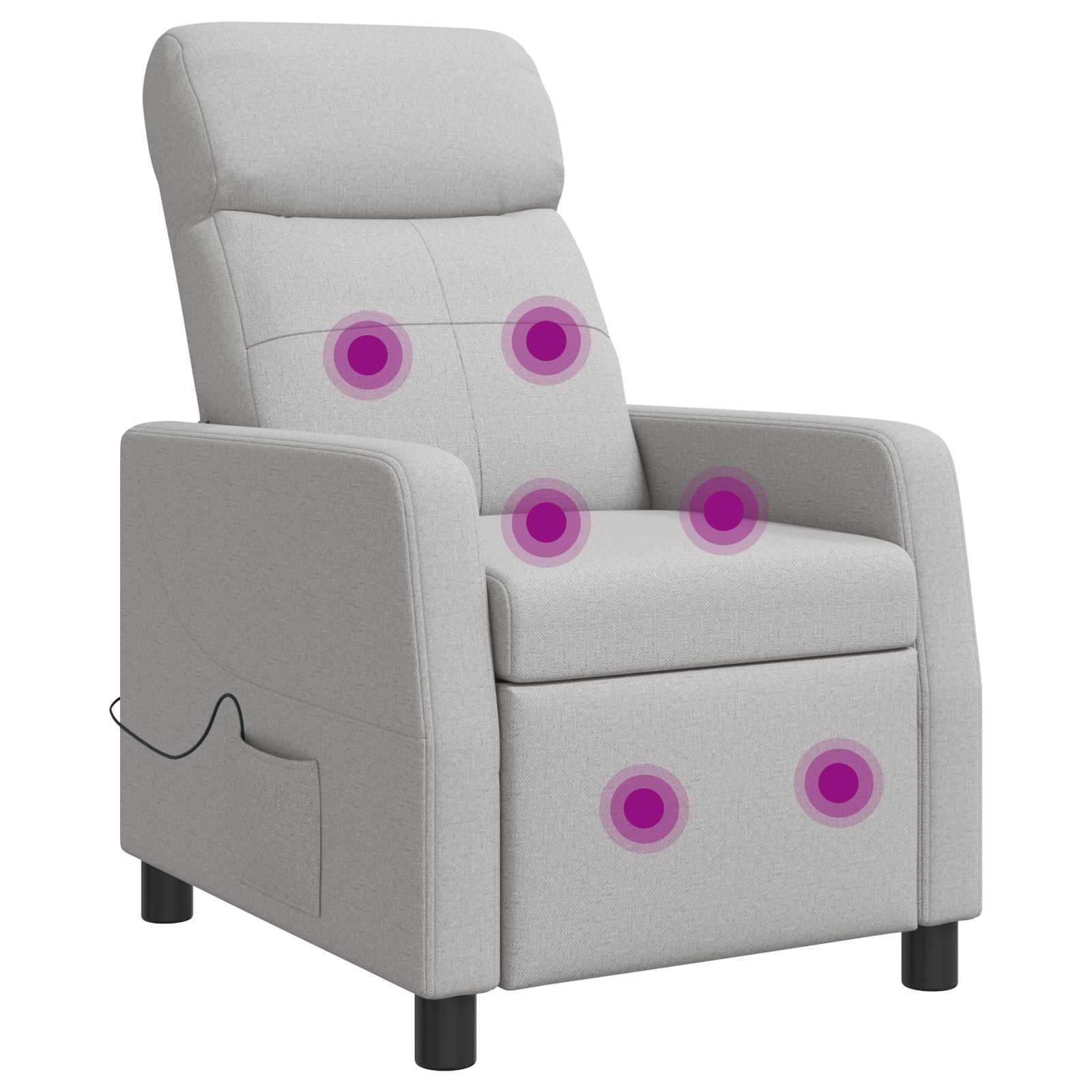 Massage Relaxsessel Wolkengrau Stoff