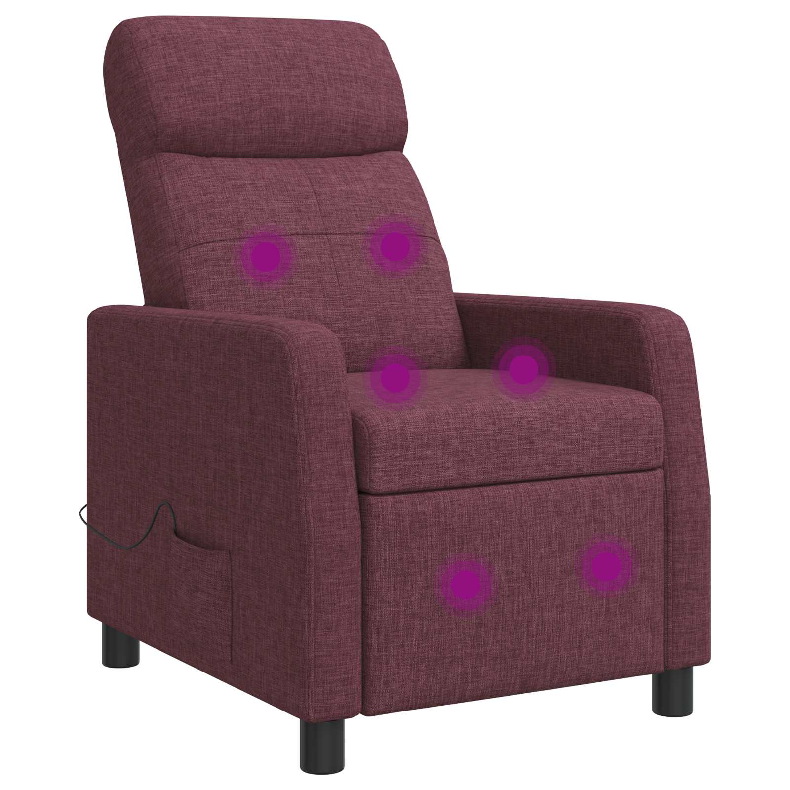 Massage Relaxsessel Lila Stoff