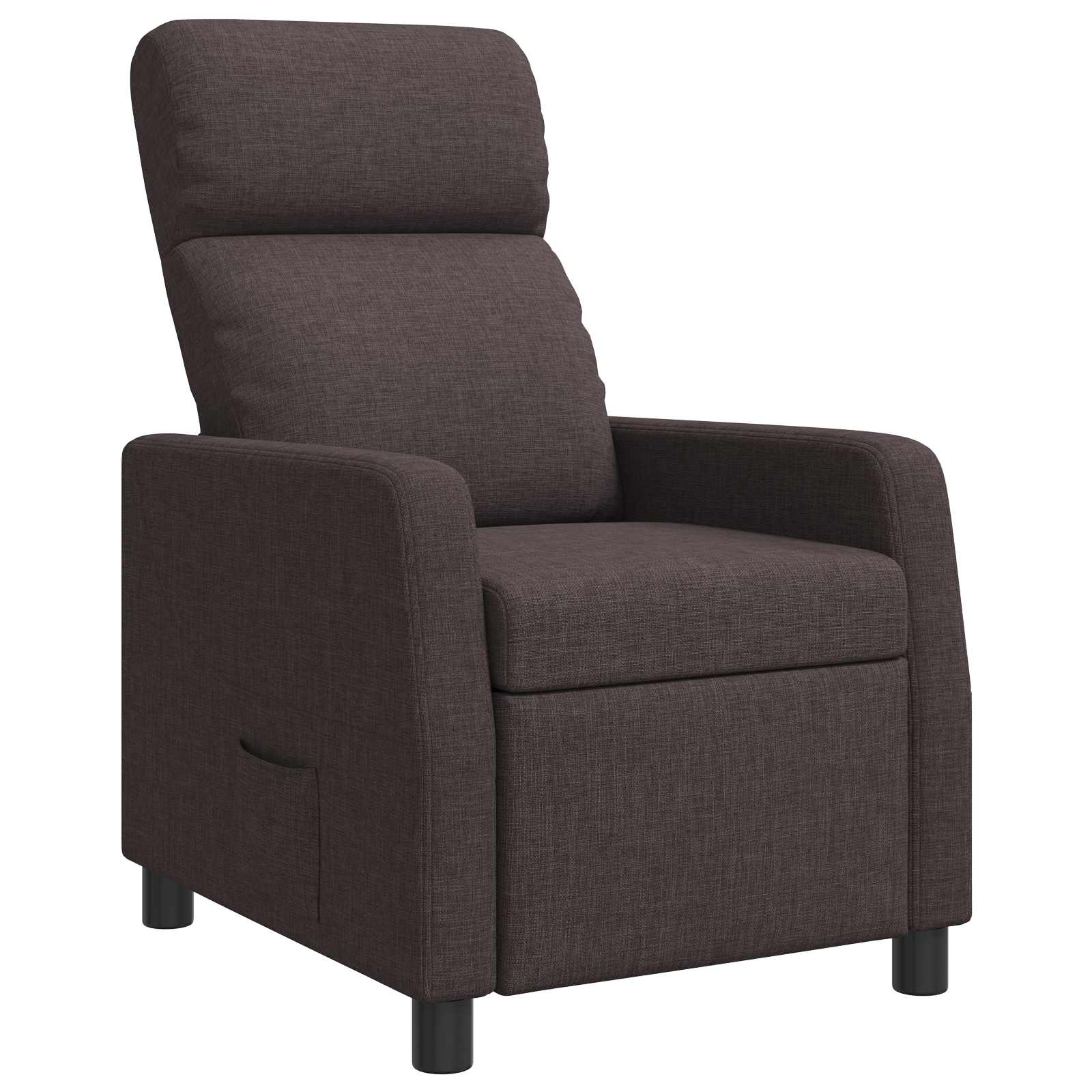 Liegesessel Dunkelbraun Stoff