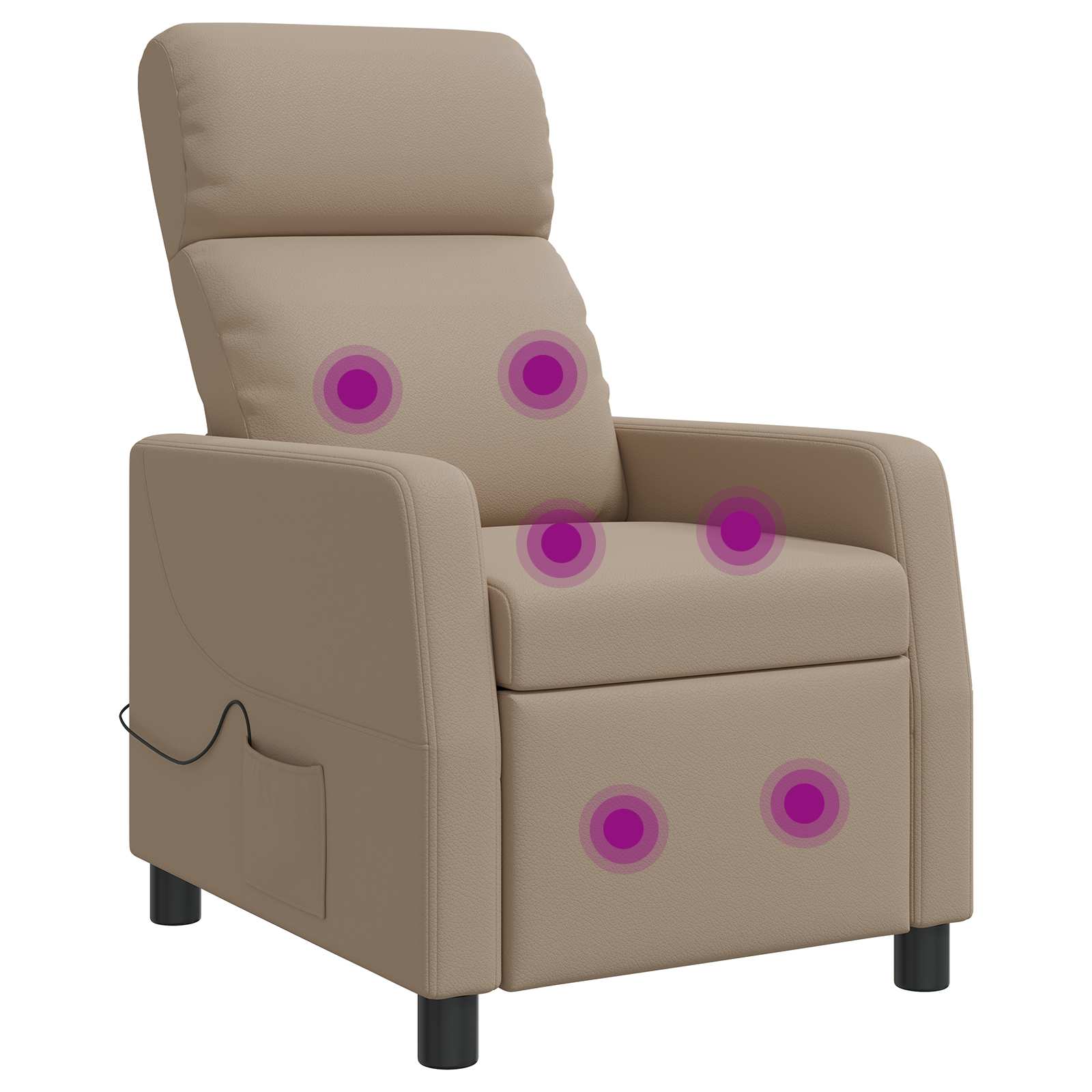 Massage Relaxsessel Cappuccino Kunstleder
