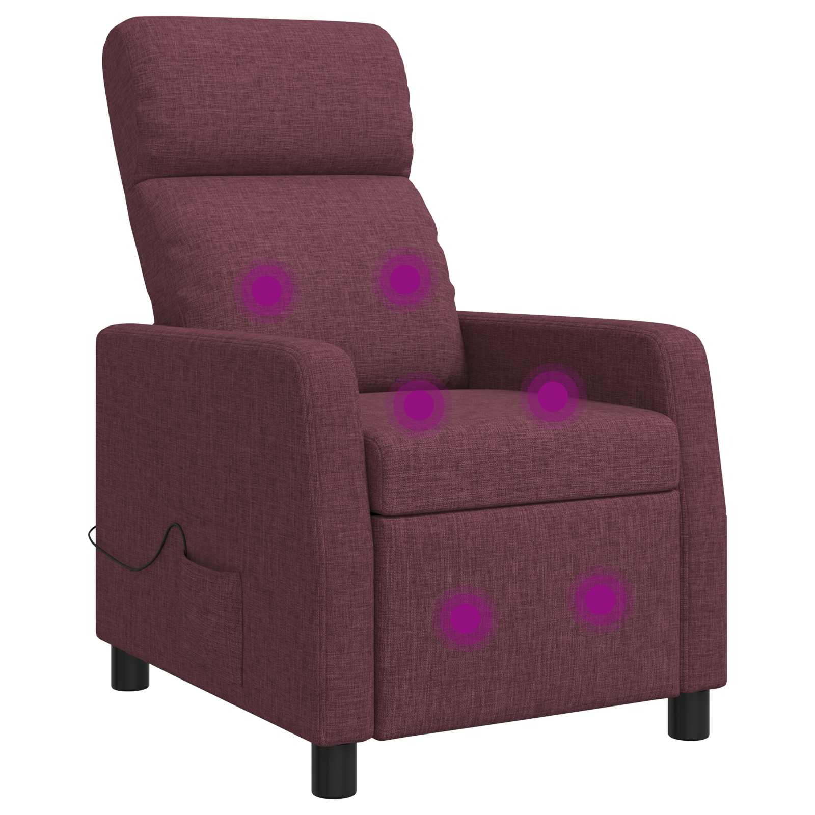 Massage Relaxsessel Lila Stoff