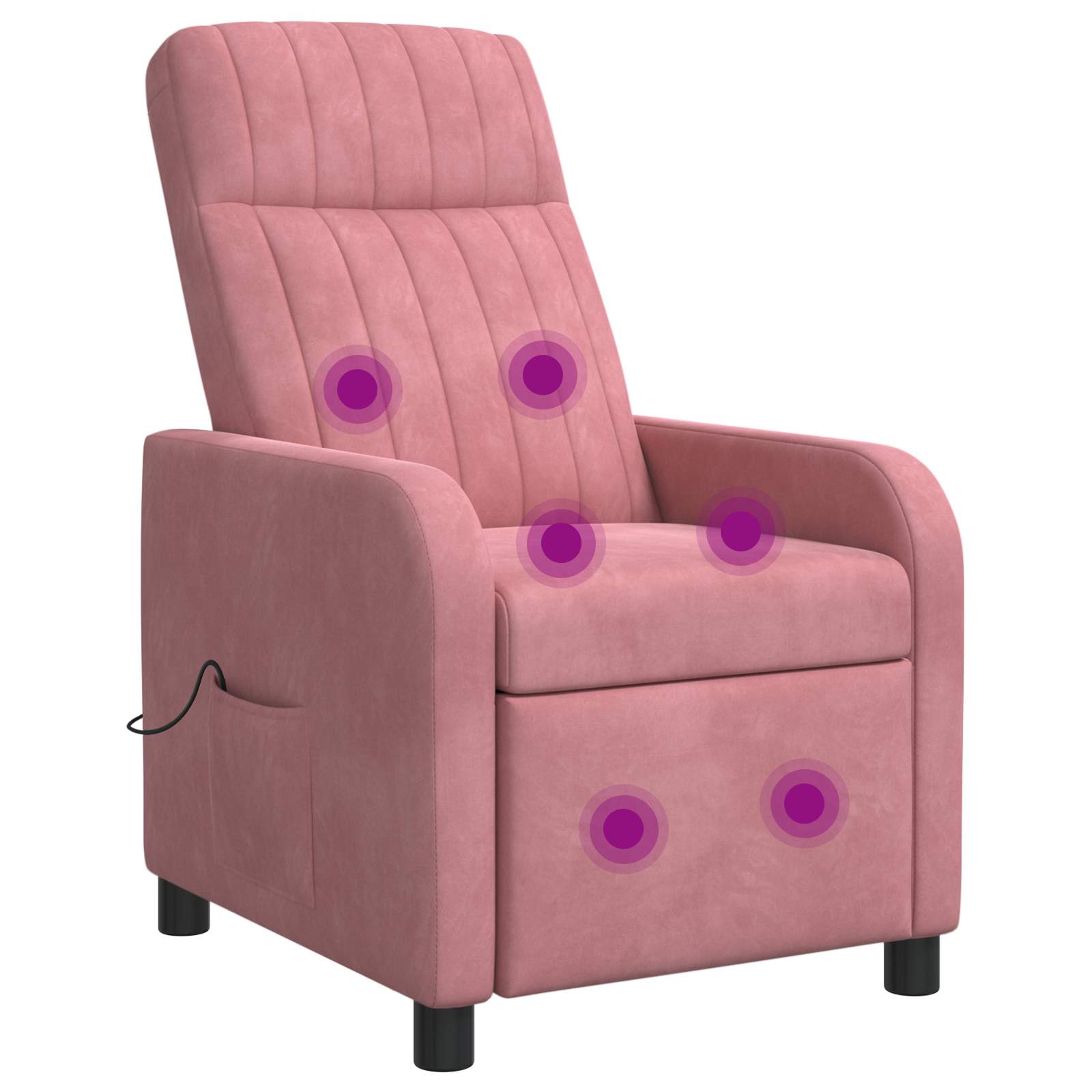 Massage Relaxsessel Rosa Samt (V)
