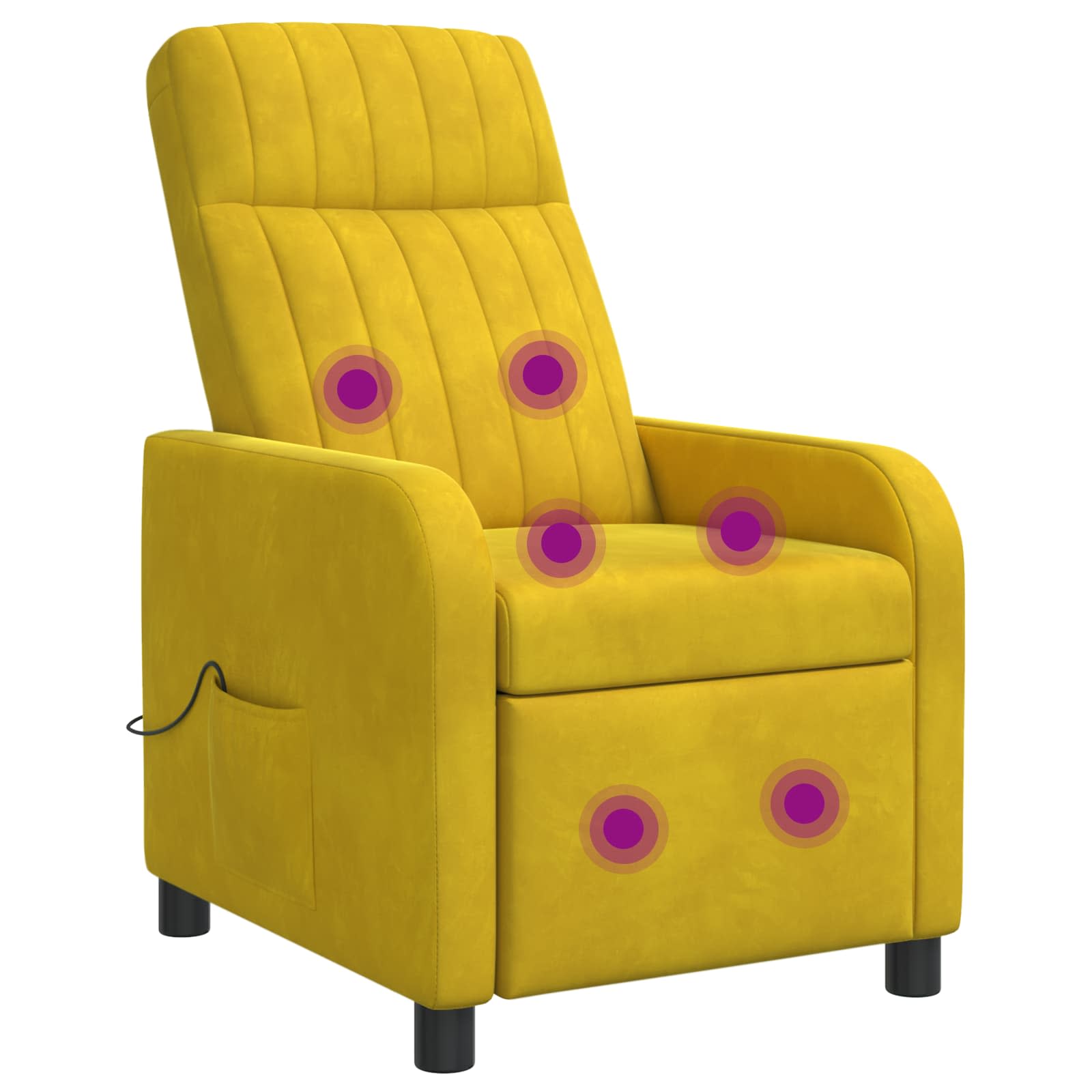 Massage Relaxsessel Gelb Samt (V)