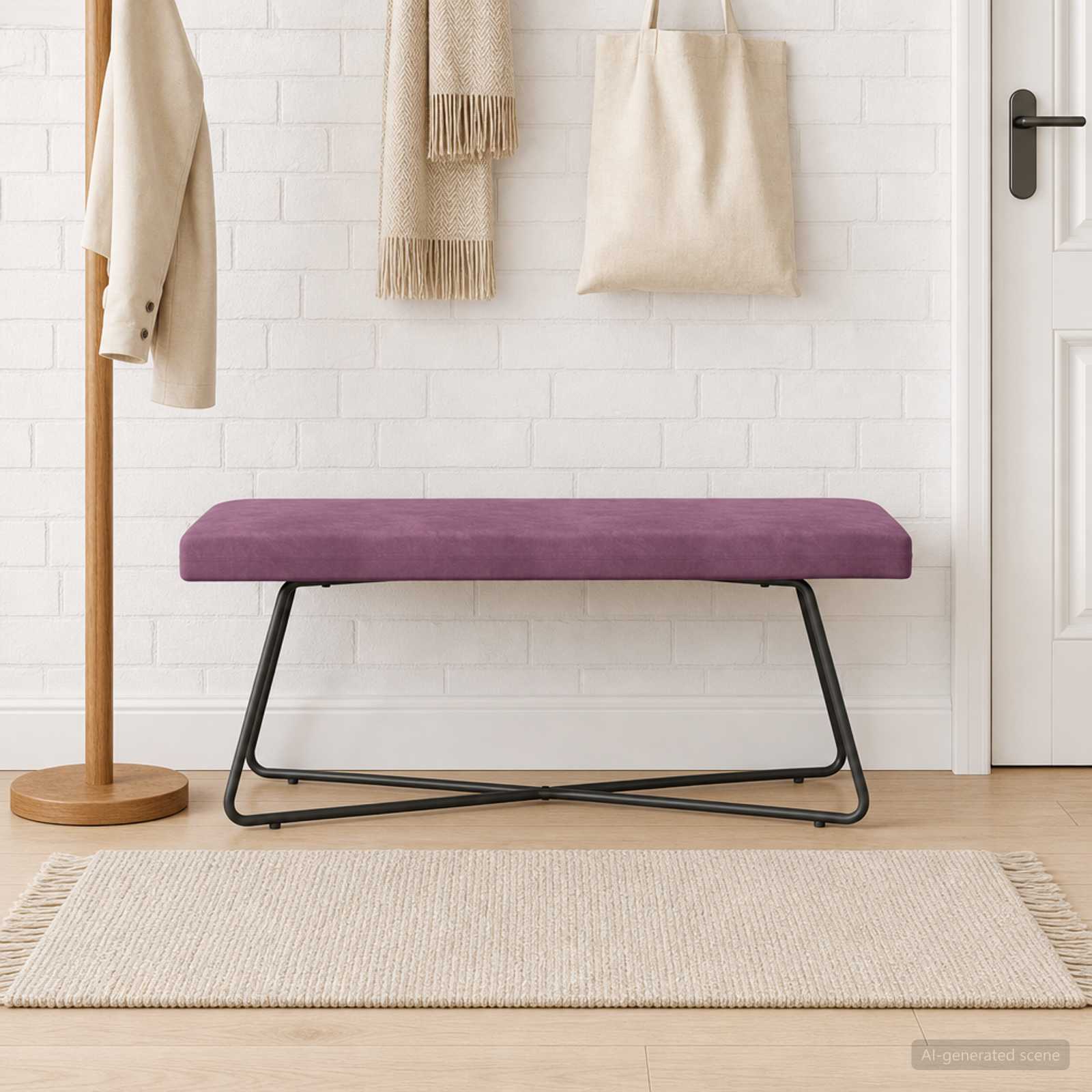 Bank Lila 110 x 40 x 45 cm Samt