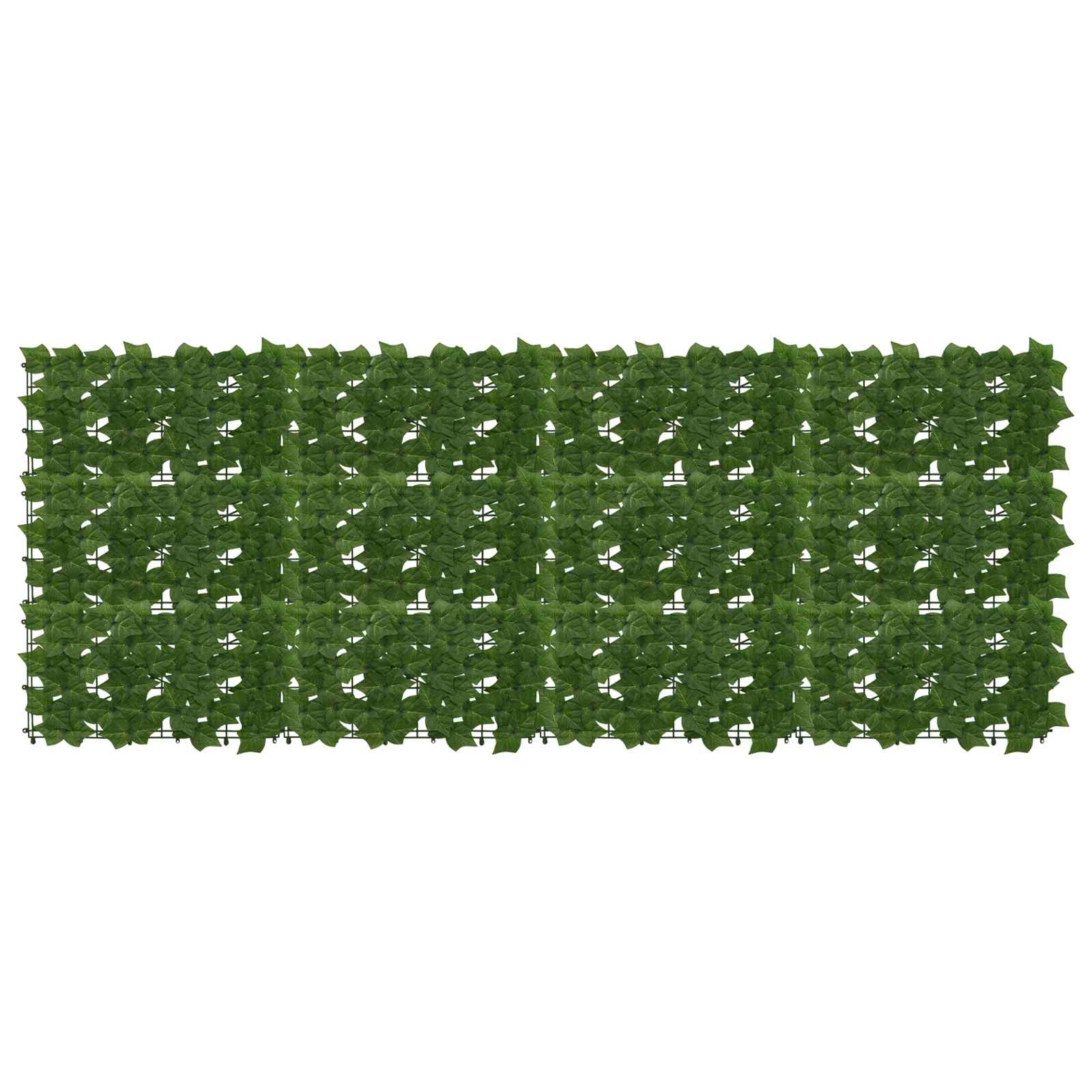 Balcony Screen with Leaves Grün 200 x 75 cm