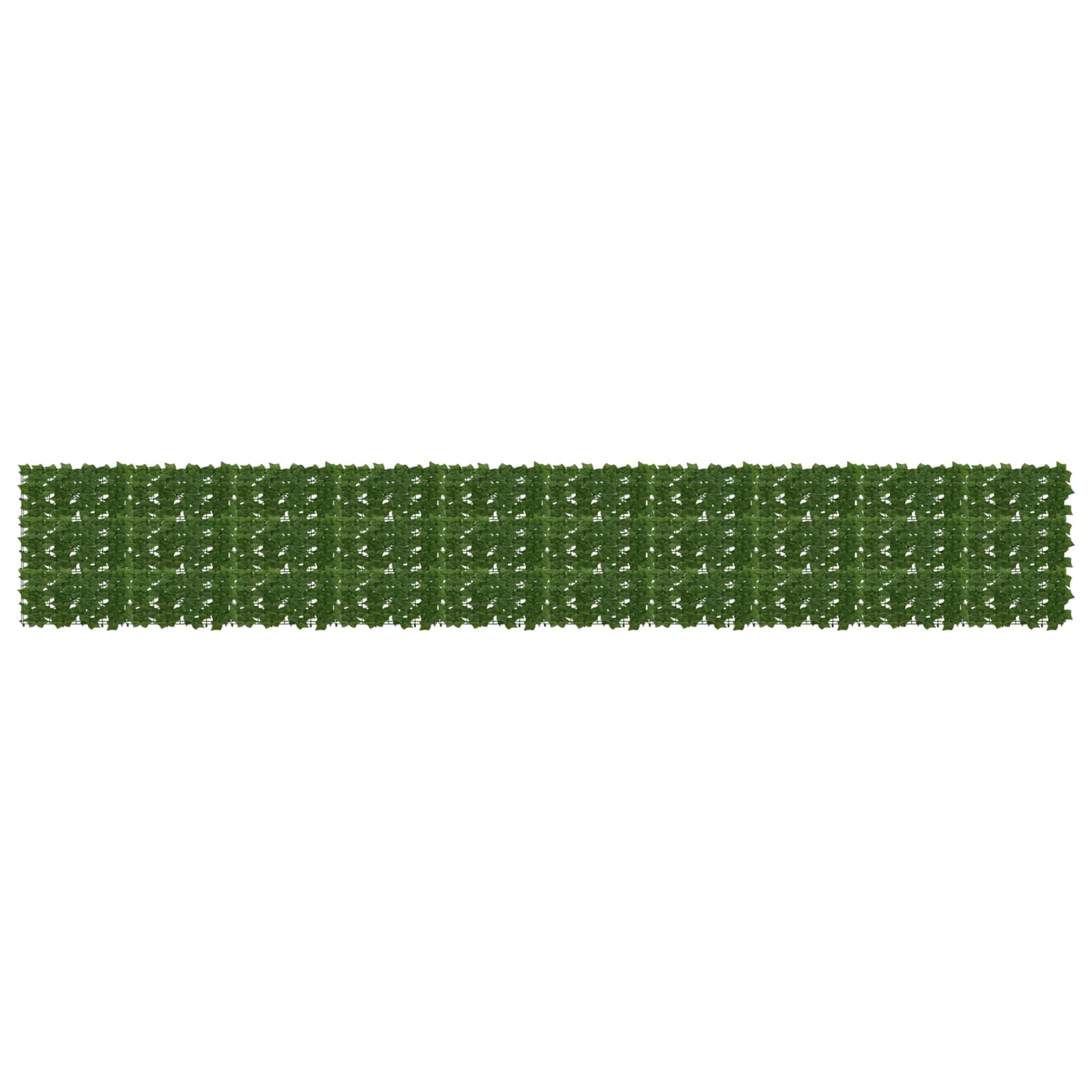 Balcony Screen with Leaves Grün 500 x 75 cm