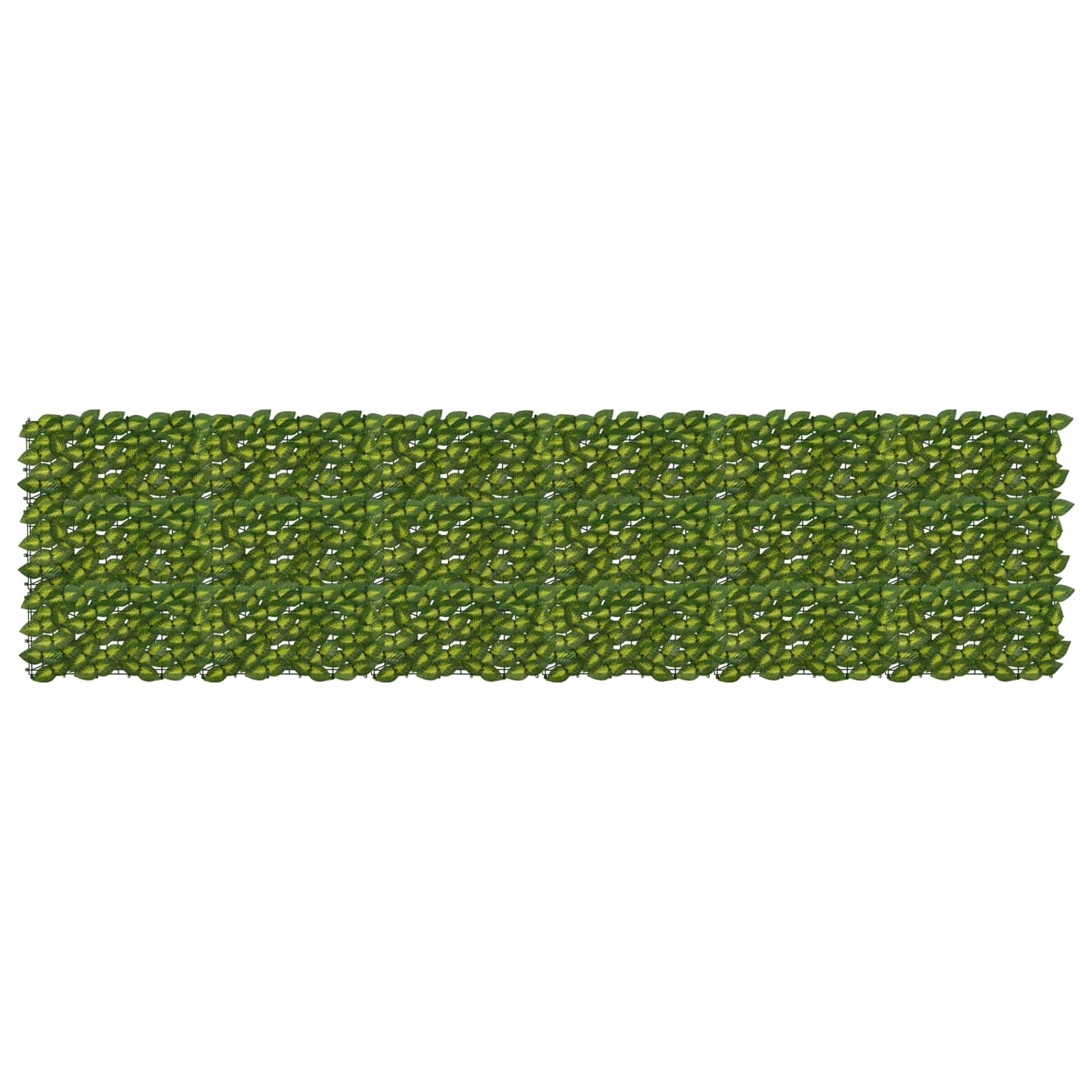 Balcony Screen with Leaves Grün und Gelb 300 x 75 cm