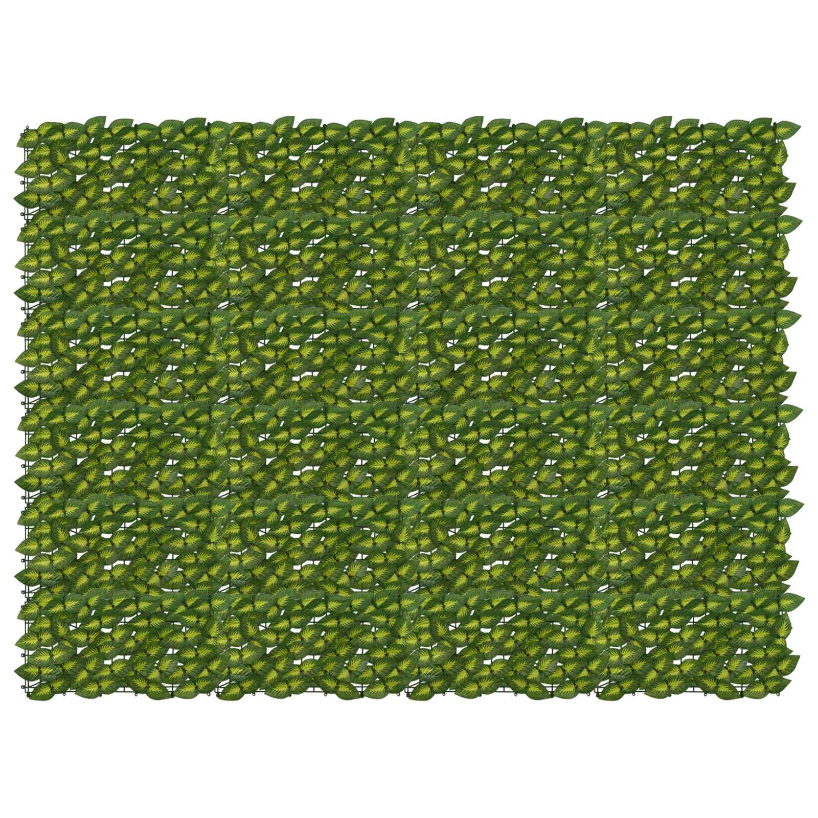 Balcony Screen with Leaves Grün und Gelb 200 x 150 cm